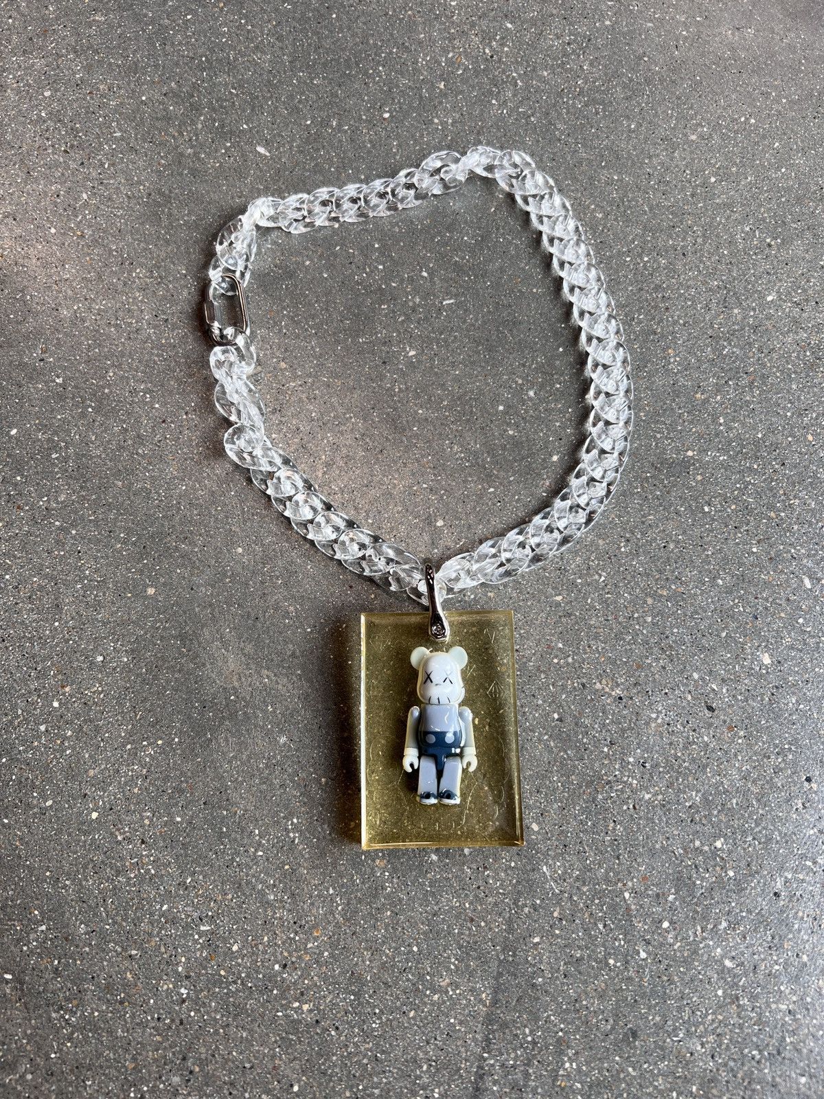 image of Kristopher Kites Necklace Kaws Bearbrick 2011 1 Of 1 Unique in Clear, Men's