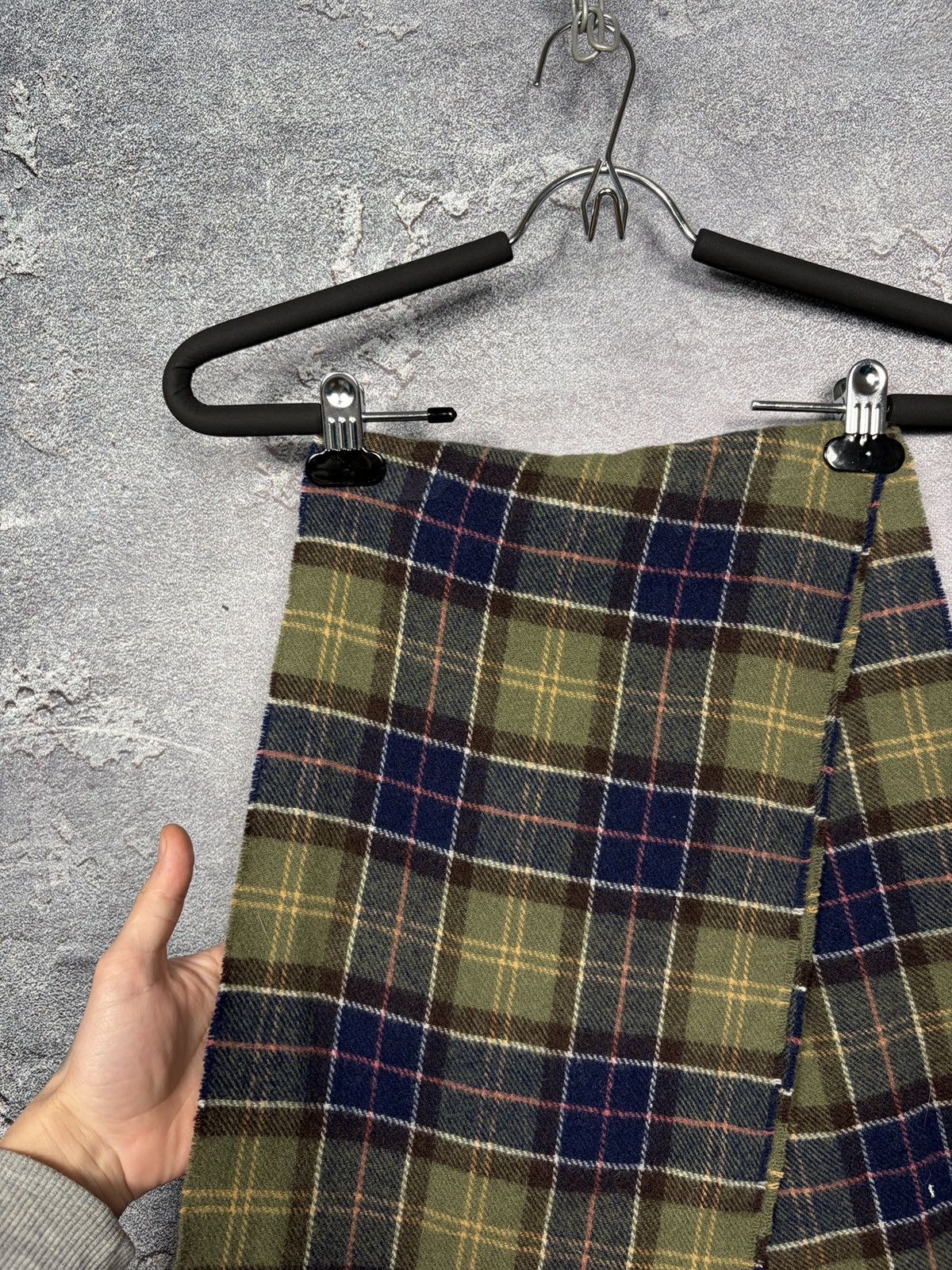 Barbour Vintage Barbour 100% Woll Checkered Scarf Size ONE SIZE - 7 Thumbnail