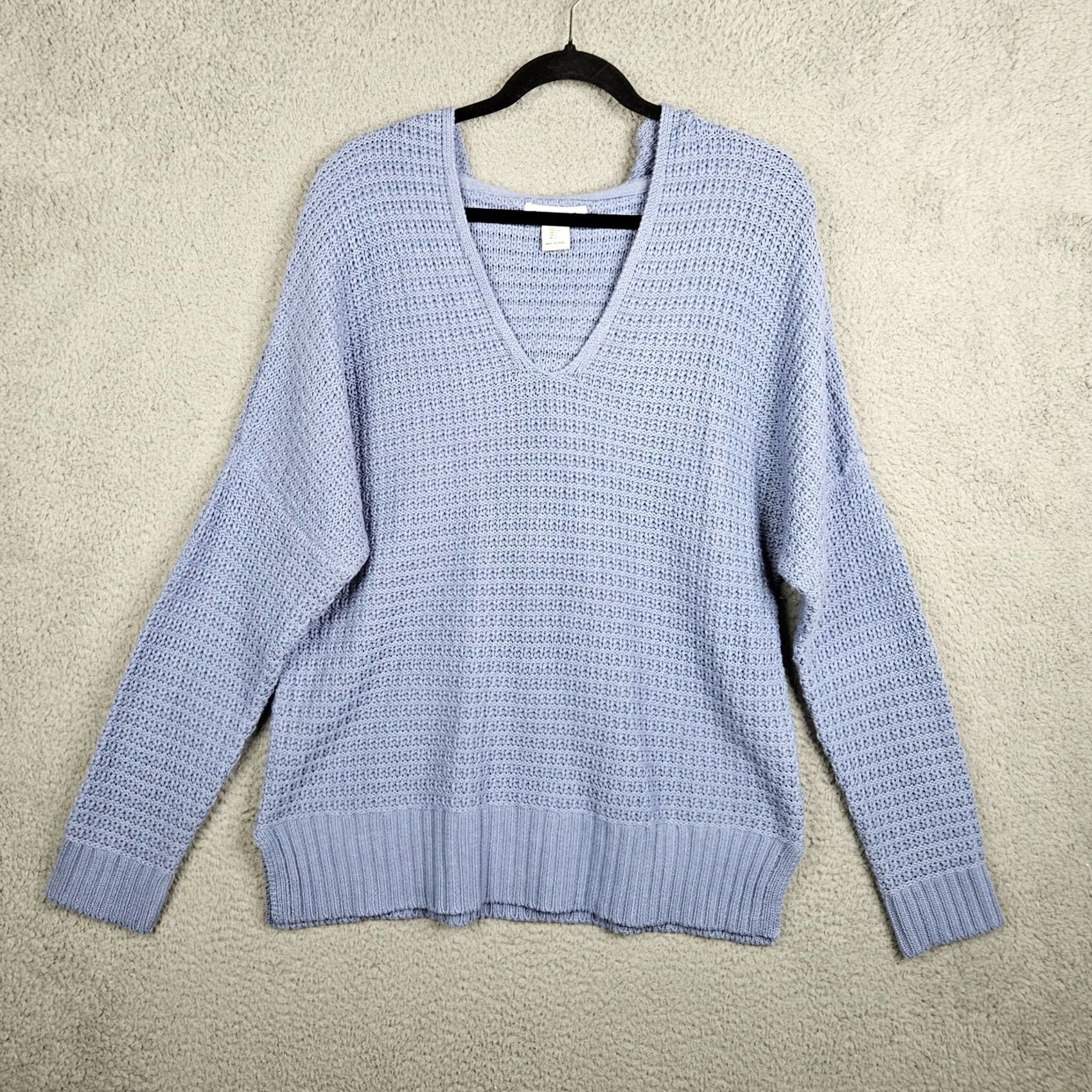 Vintage RACHEL ZOE Women’s light blue V Neck Long sleeve sweater hoodie Cardigan L New Size L / US 10 / IT 46 - 2 Thumbnail