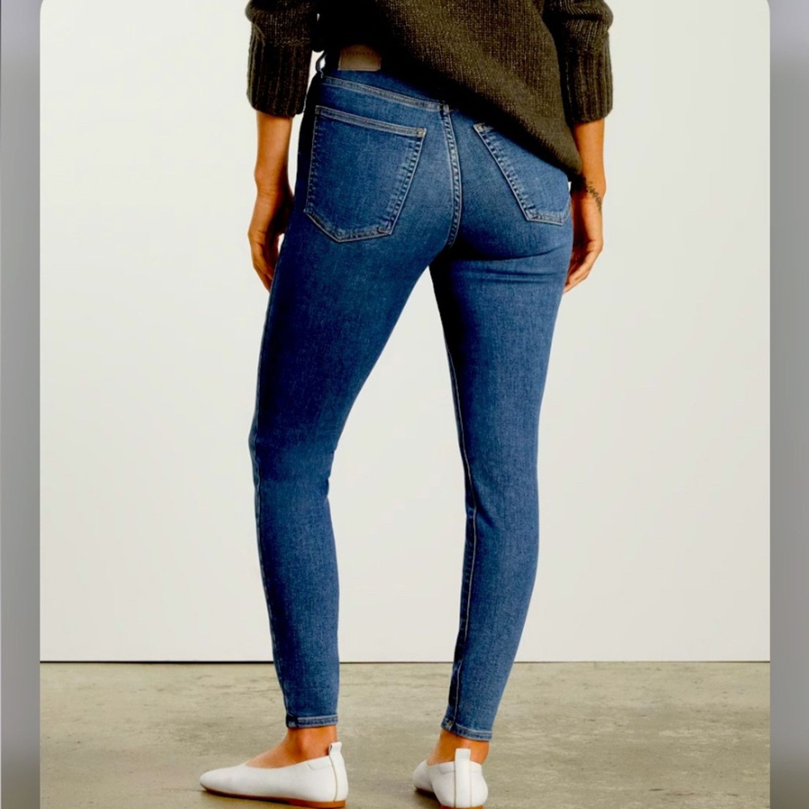 Everlane Everlane 28” High Rise Ankle Dark Blue Jeans EUC Size 28" / US 6 / IT 42 - 13 Thumbnail