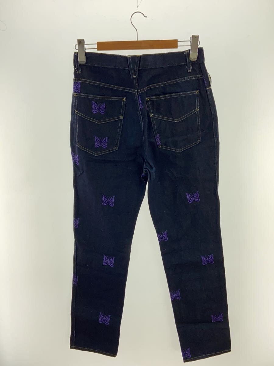 Needles Butterfly Embroidered Cotton Pants Indigo