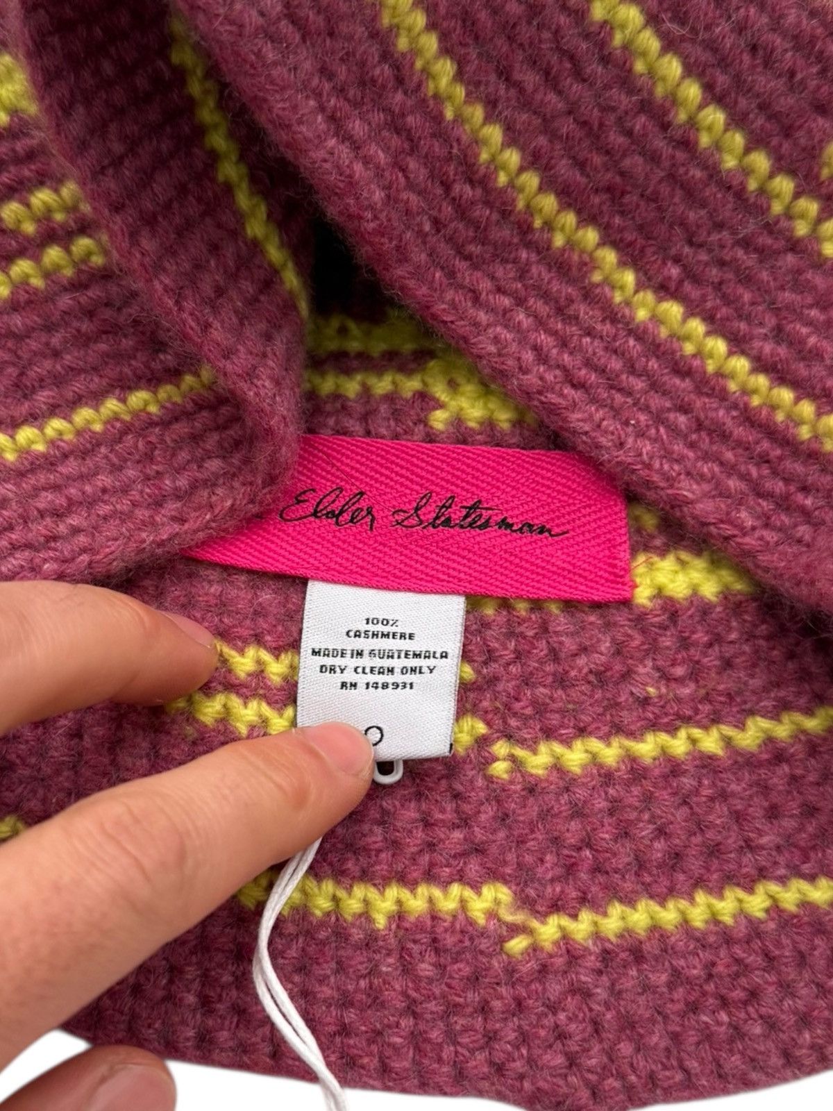 The Elder Statesman Cashmere Crochet Duo Ombré Size ONE SIZE - 5 Thumbnail