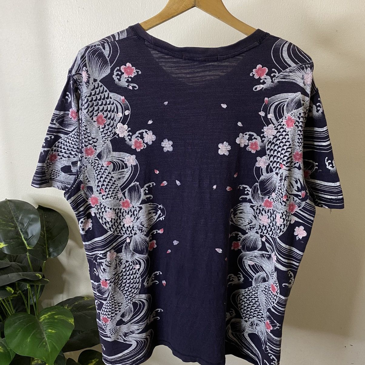 Karakuri Tamashii Koi Fish Sukajan Motive Ed Hardy Karakuri Loop wheel Cotton Size US XL / EU 56 / 4 - 10 Thumbnail