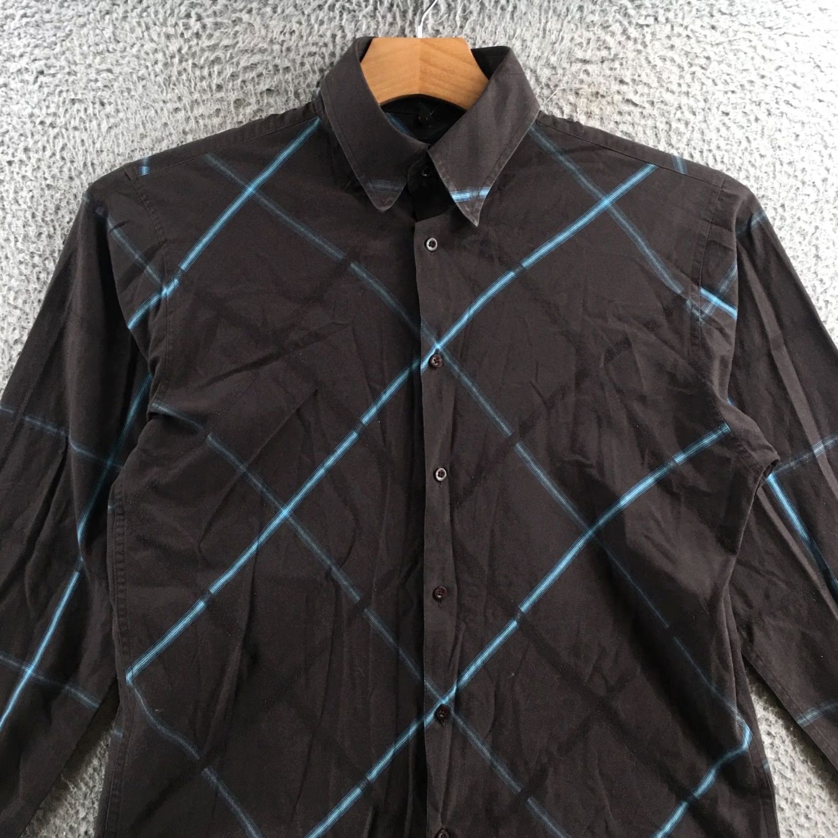 Ben Sherman Ben Sherman Shirt Mens L Regular Fit Plaid Button-Down Long Sleeves Brown Blue Size US L / EU 52-54 / 3 - 2 Thumbnail