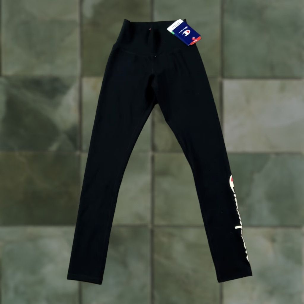 Champion Champion Leggings Womens XS Black Running Causal Yoga Comfort Logo Stretch KS4 Size 26" / US 2 / IT 38 - 1 Thumbnail
