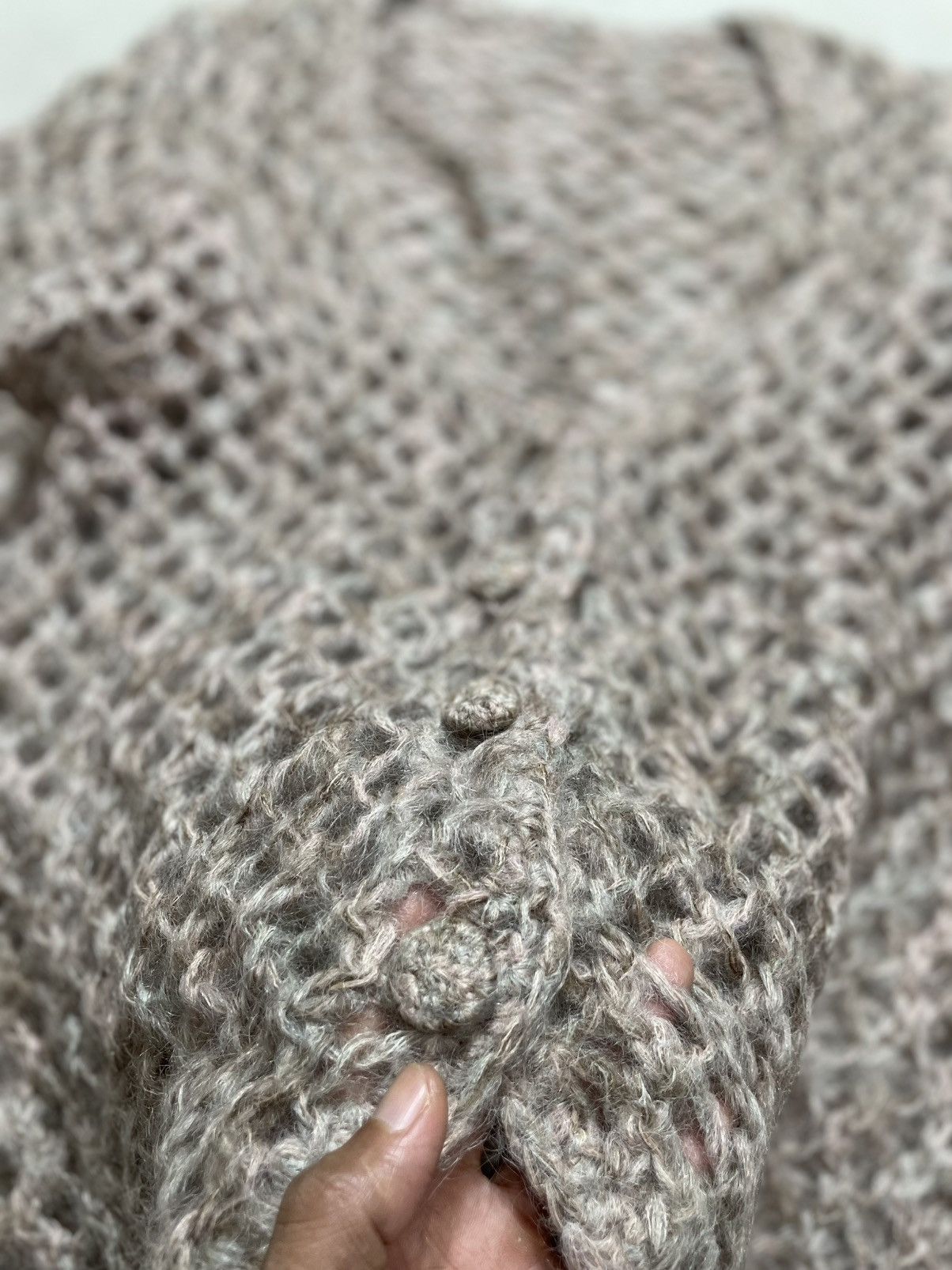 Vintage Vintage 1980s Fishnet Mohair Cardigan Size US S / EU 44-46 / 1 - 3 Thumbnail