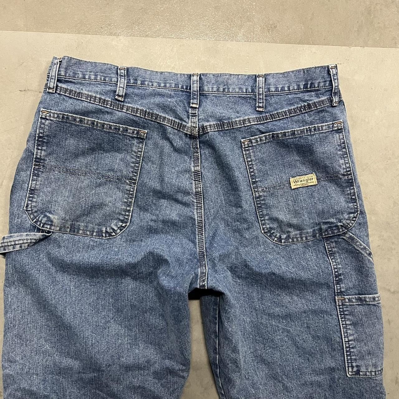 Vintage Crazy Vintage Y2K/2000s Baggy Carhartt Style Medium wash workwear Style Carpenter Jeans! Size US 38 / EU 54 - 5 Thumbnail