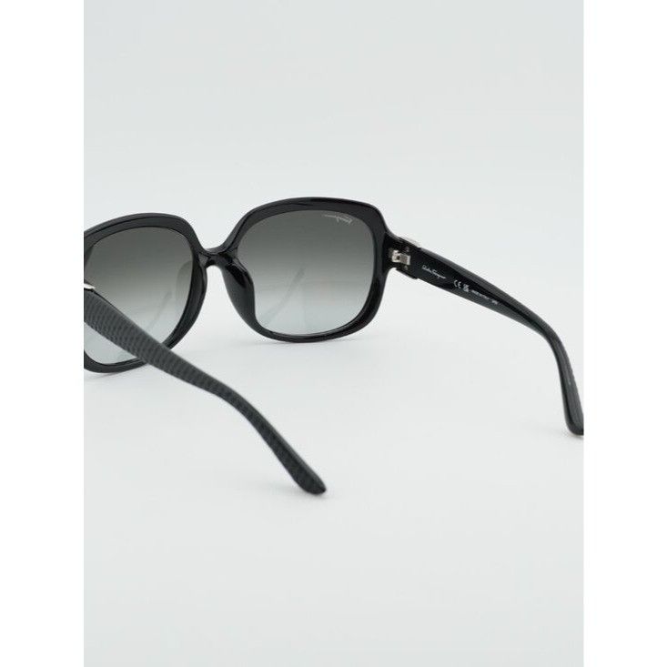 Salvatore Ferragamo Salvatore Ferragamo SF739SA 001 Sunglasses Black Round Frame Size ONE SIZE - 10 Thumbnail