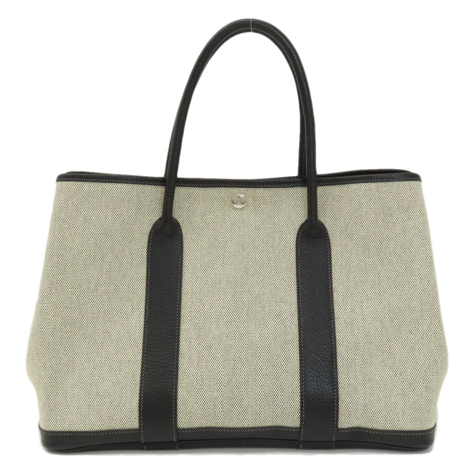 image of Hermes Garden Pm Handbag Canvas Women's Hermes in Black