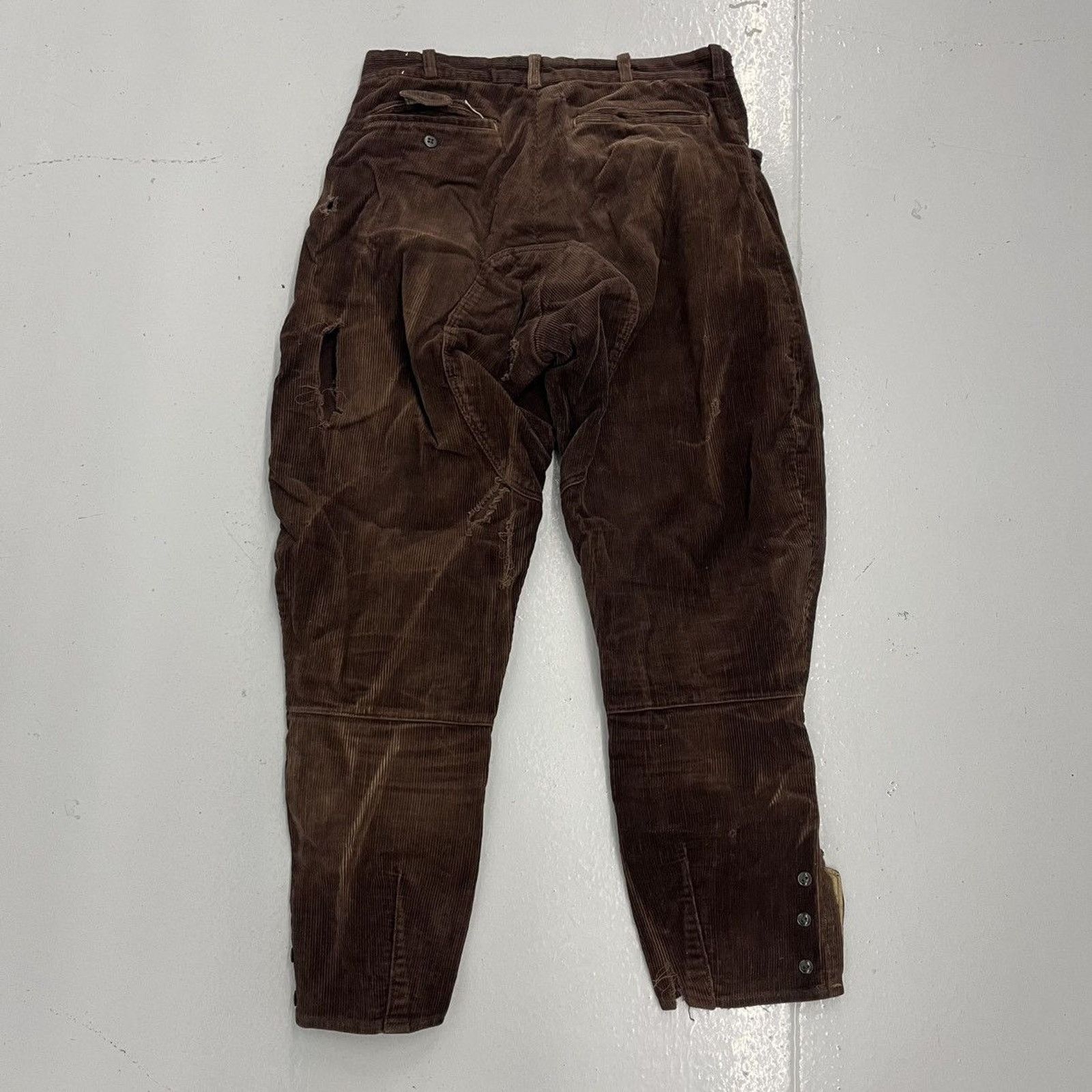 Other Vintage 50s Loeb Brown Distressed Corduroy Togs Chaps 30x26 Size US 30 / EU 46 - 4 Thumbnail
