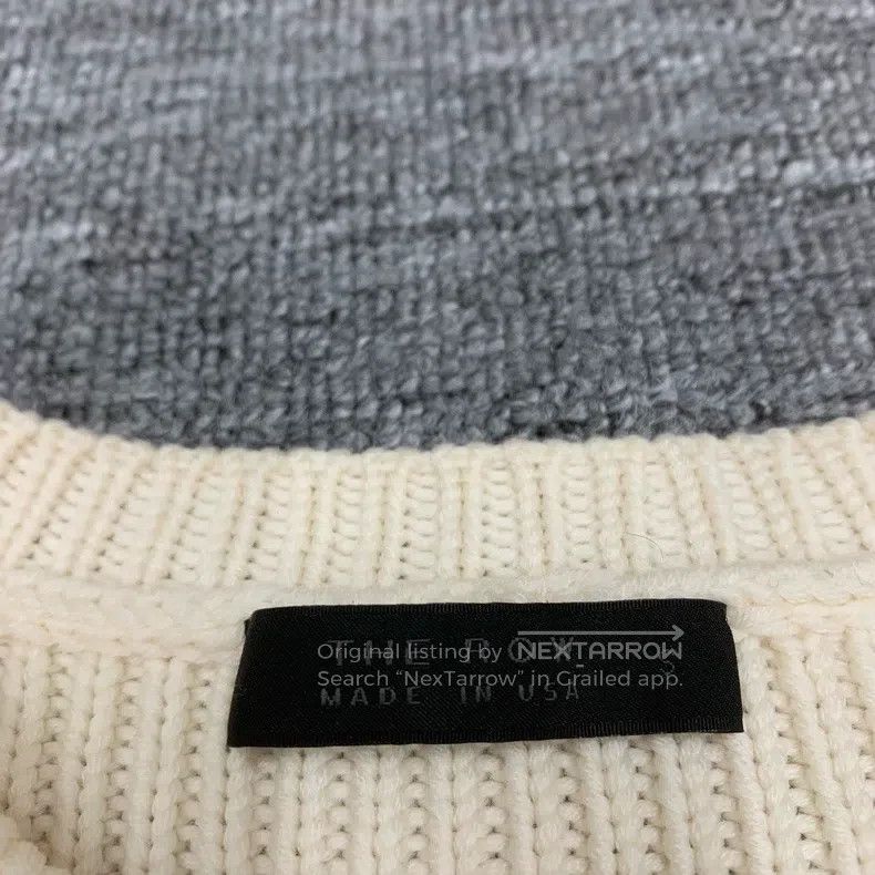 The Row White wool knit sweater