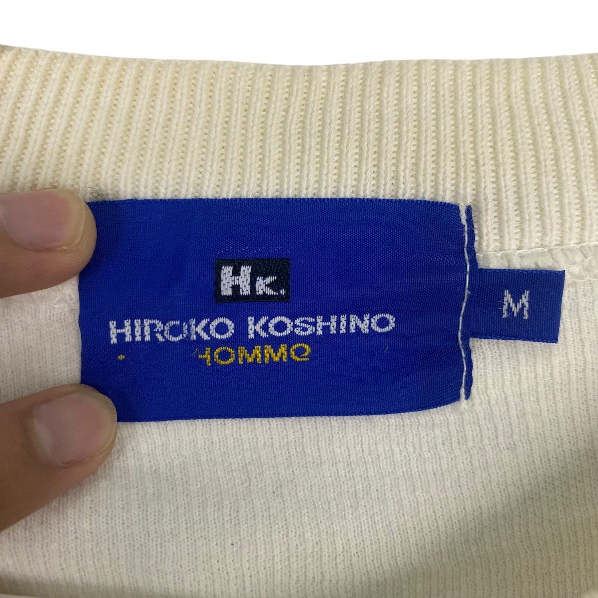 Hiroko Koshino Homme Vintage Hiroko Koshino Homme Sweatshirt Crewneck Big Logo Size M / US 6-8 / IT 42-44 - 5 Thumbnail