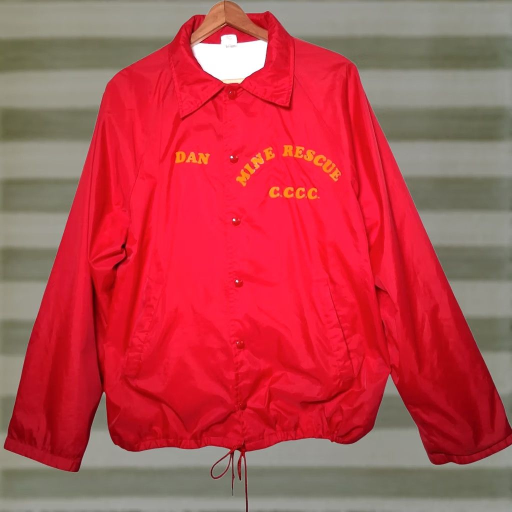 Vintage VINTAGE MINE Jacket Men L Red Snap Coam Mining DAN Workwear Size US L / EU 52-54 / 3 - 1 Thumbnail