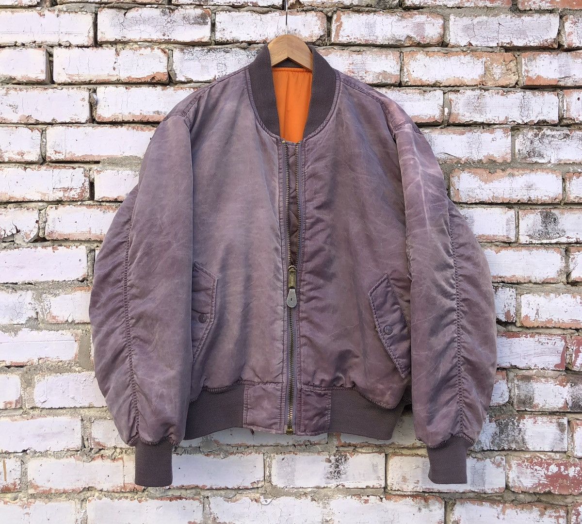 Vintage Vintage Sun Faded Flyer’s Ma-1 Bomber Jacket Size US M / EU 48-50 / 2 - 3 Thumbnail