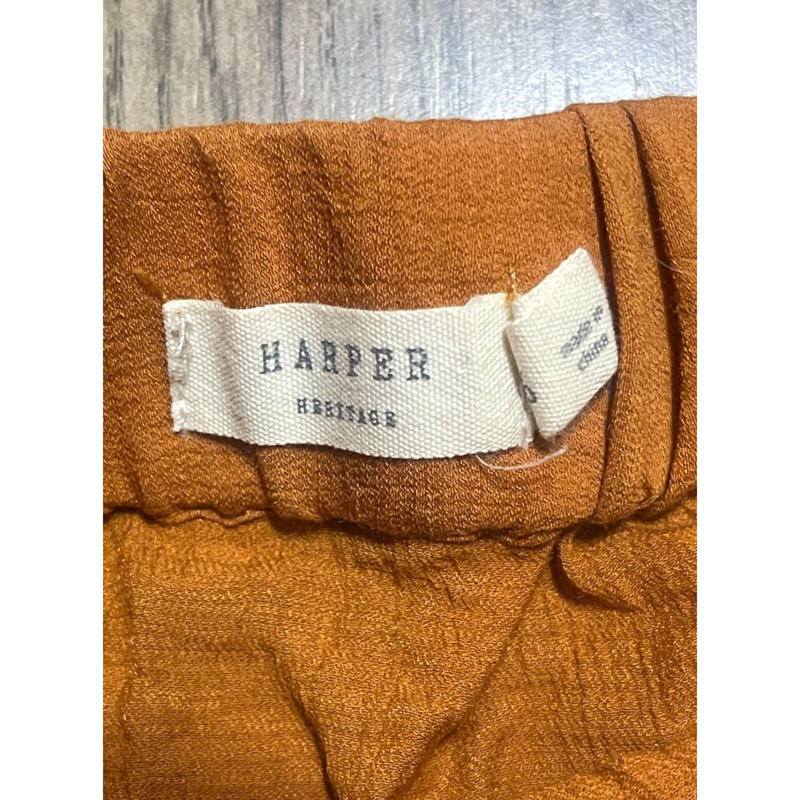 Vintage Harper Shorts Women's Size Small Orange Tie Waist Button Front Casual Modern Paperbag Spring SummerFall Womens Size 28" / US 6 / IT 42 - 3 Thumbnail