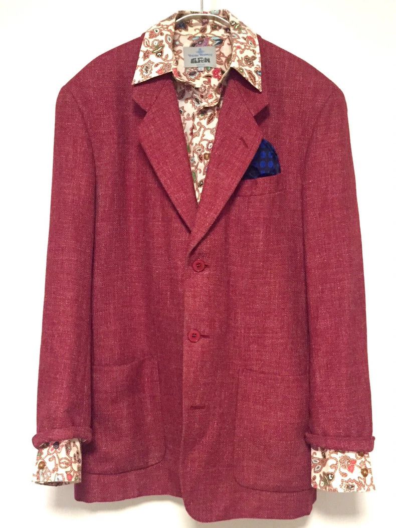Kenzo KENZO sizeM Cashmere mixed zao red suit Size 38R - 3 Thumbnail