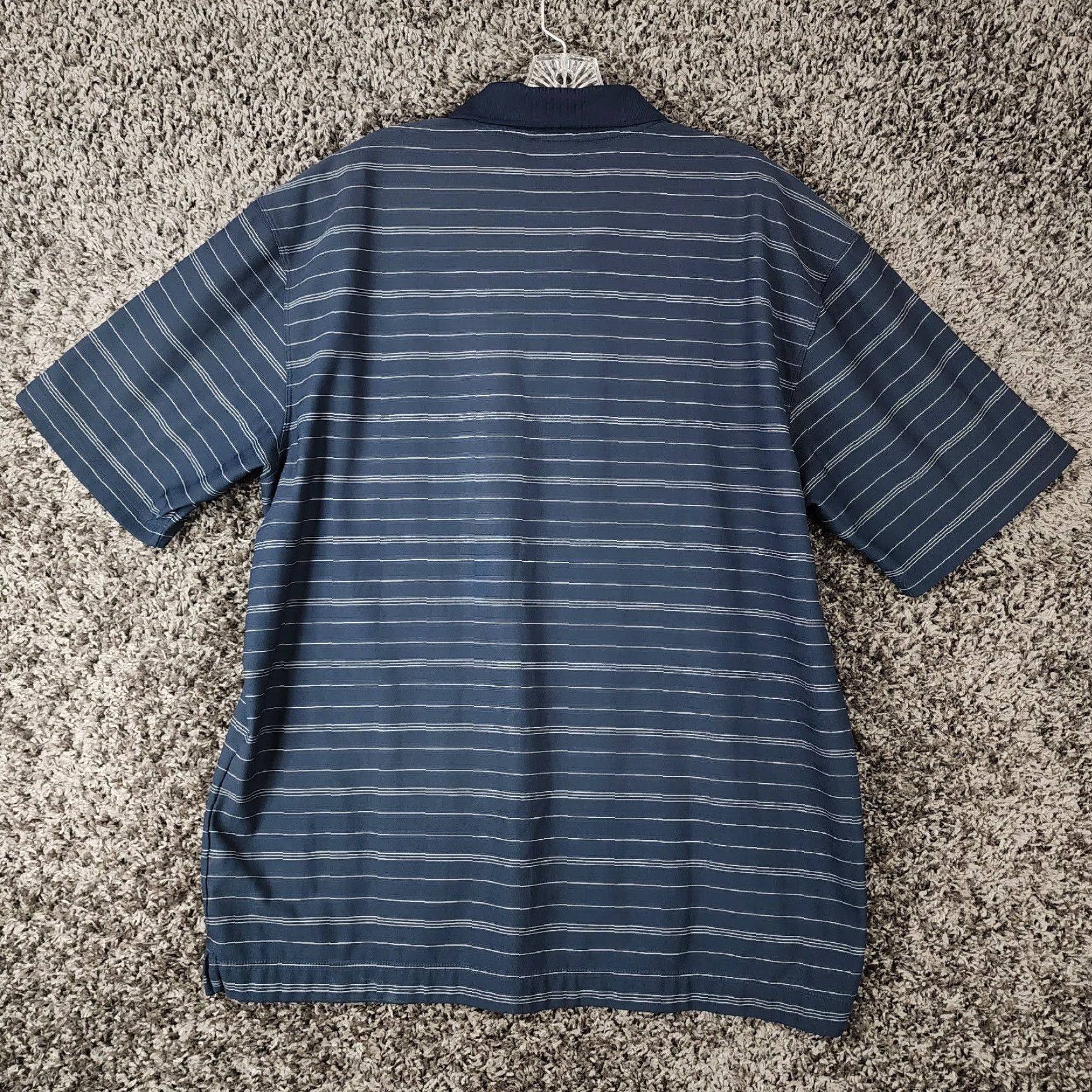 Nike Nike Golf Polo Shirt Mens Blue Striped Short Sleeve 100% Polyester Fit Dry Size L Size US L / EU 52-54 / 3 - 5 Thumbnail