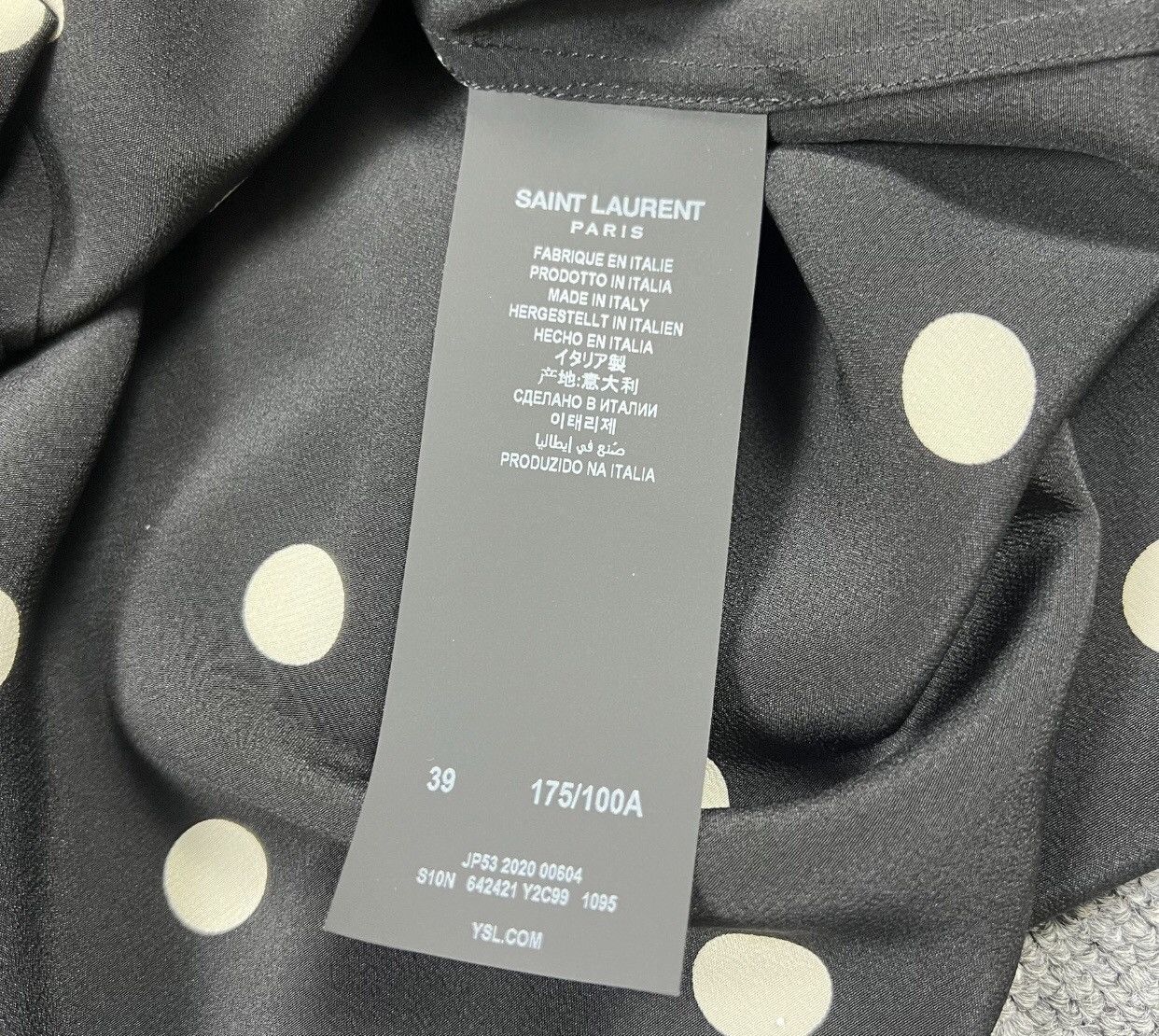 Saint Laurent Paris Saint Laurent slp21s silk polka dot shirt2412-Nextarrow Size US S / EU 44-46 / 1 - 6 Thumbnail