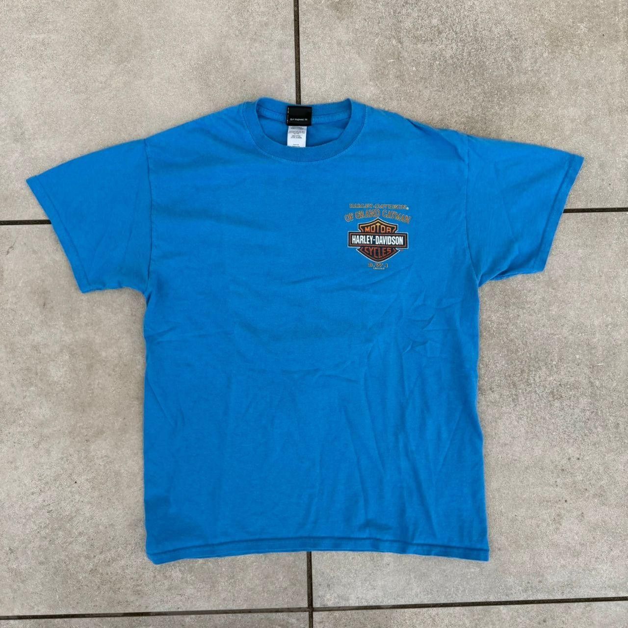 Harley Davidson Harley Davidson Motorsport T shirt Tee Blue Spellout Size US M / EU 48-50 / 2 - 2 Thumbnail