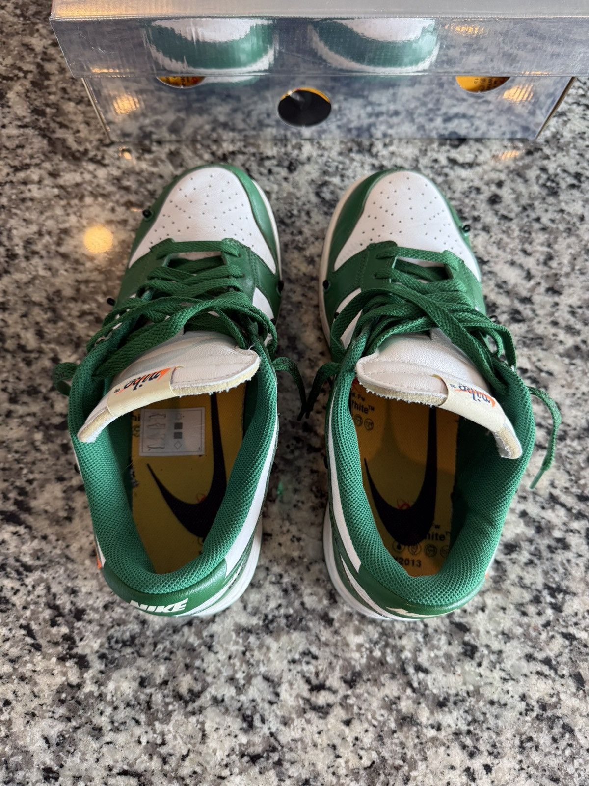 Nike × Off-White Dunk Low Off White Pine Green Size US 9 / EU 42 - 10 Thumbnail