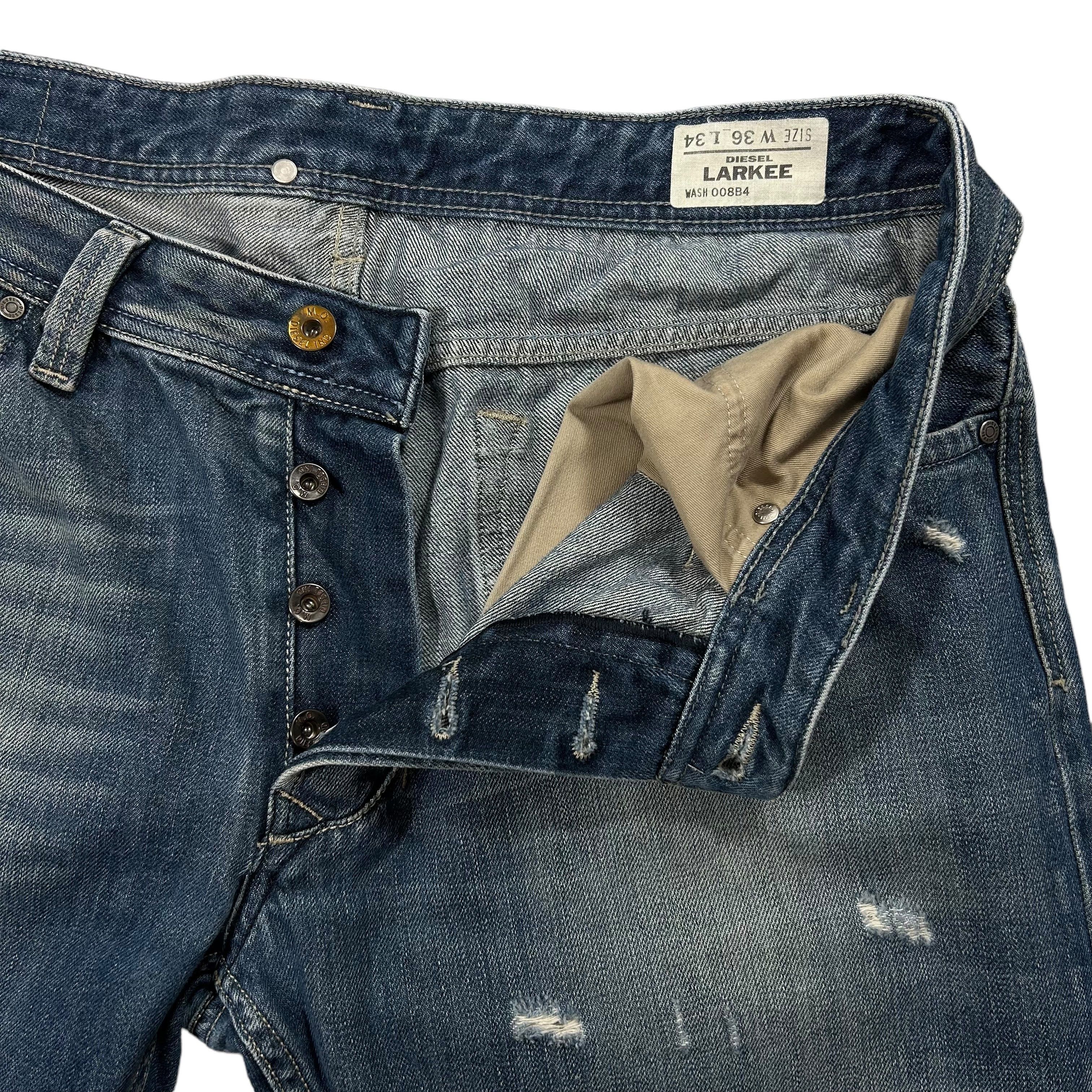 Diesel Diesel Larkee Regular Straight Blue Denim Jeans 008B4 W36L34 Size US 36 / EU 52 - 5 Thumbnail