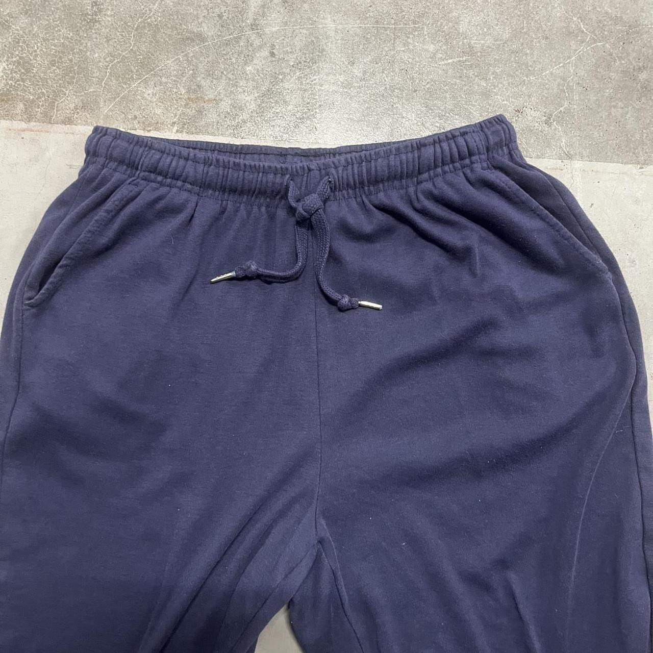 Japanese Brand × Vintage Vintage Y2K/2000s Baggy Navy Blue Sweatpants with pockets! Size US 36 / EU 52 - 3 Thumbnail