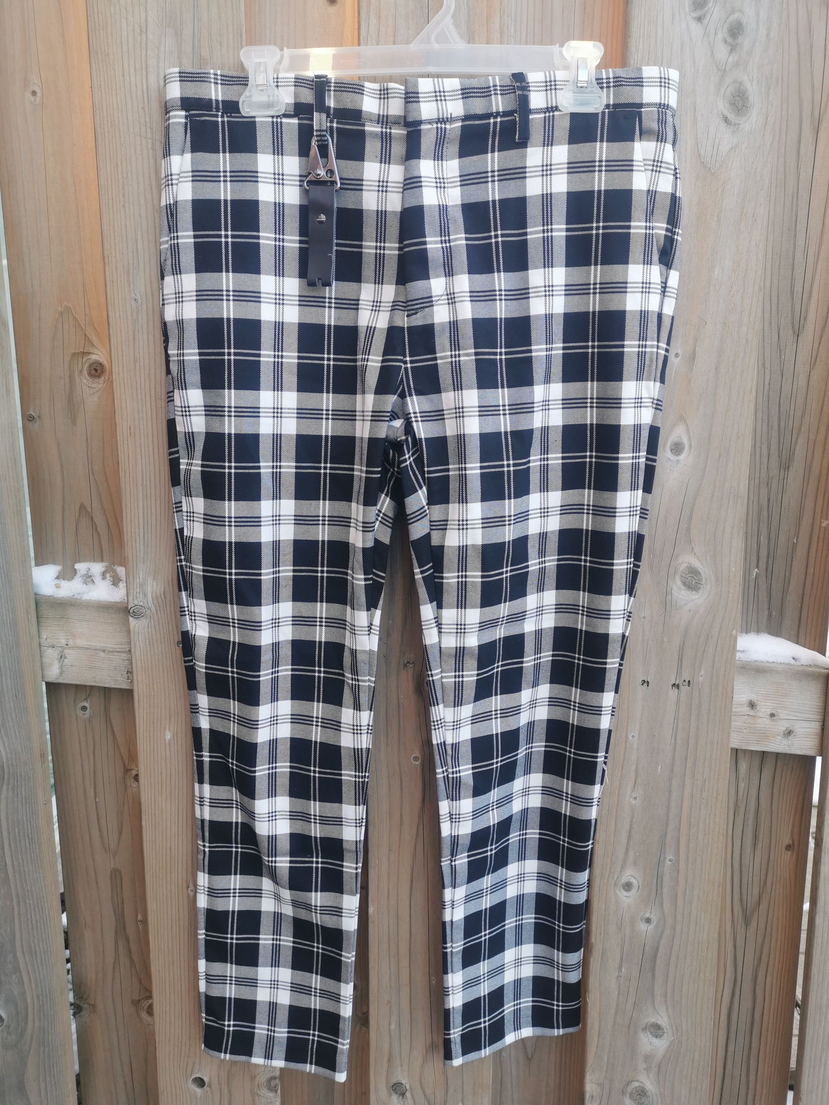 Zara Grey/gray plaid pants/trousers Size US 31 - 1 Thumbnail