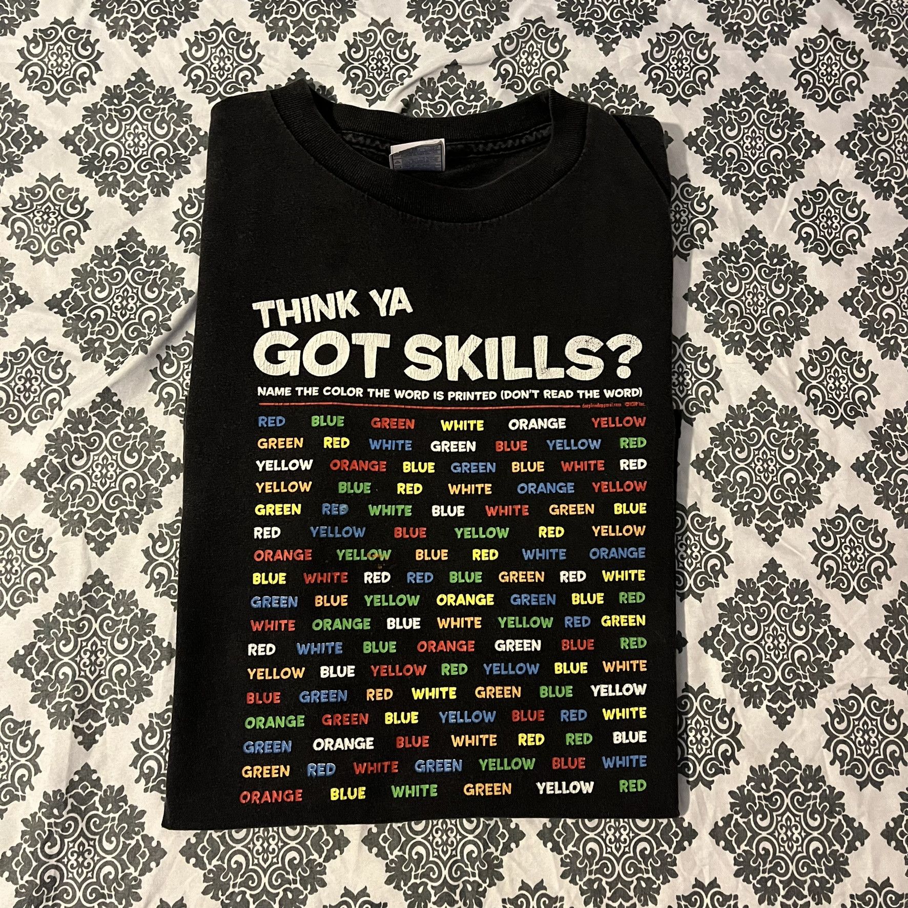 Vintage VTG Y2K 00s 2000s Think Ya Got Skills Funny Humor Tee Size US M / EU 48-50 / 2 - 1 Thumbnail