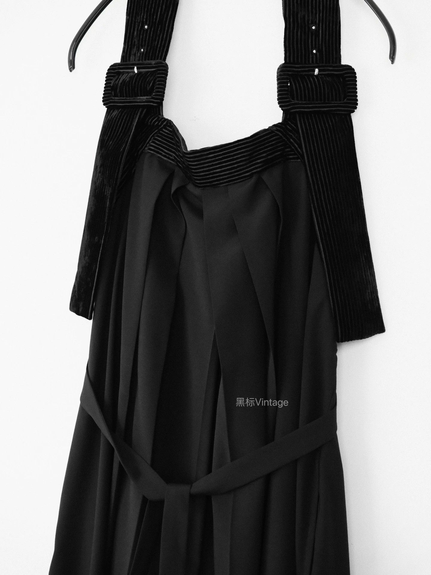 Yohji Yamamoto Yohji Yamamoto 95AW Funeral Season Pleated Suspender Dress S Size S / US 4 / IT 40 - 6 Thumbnail