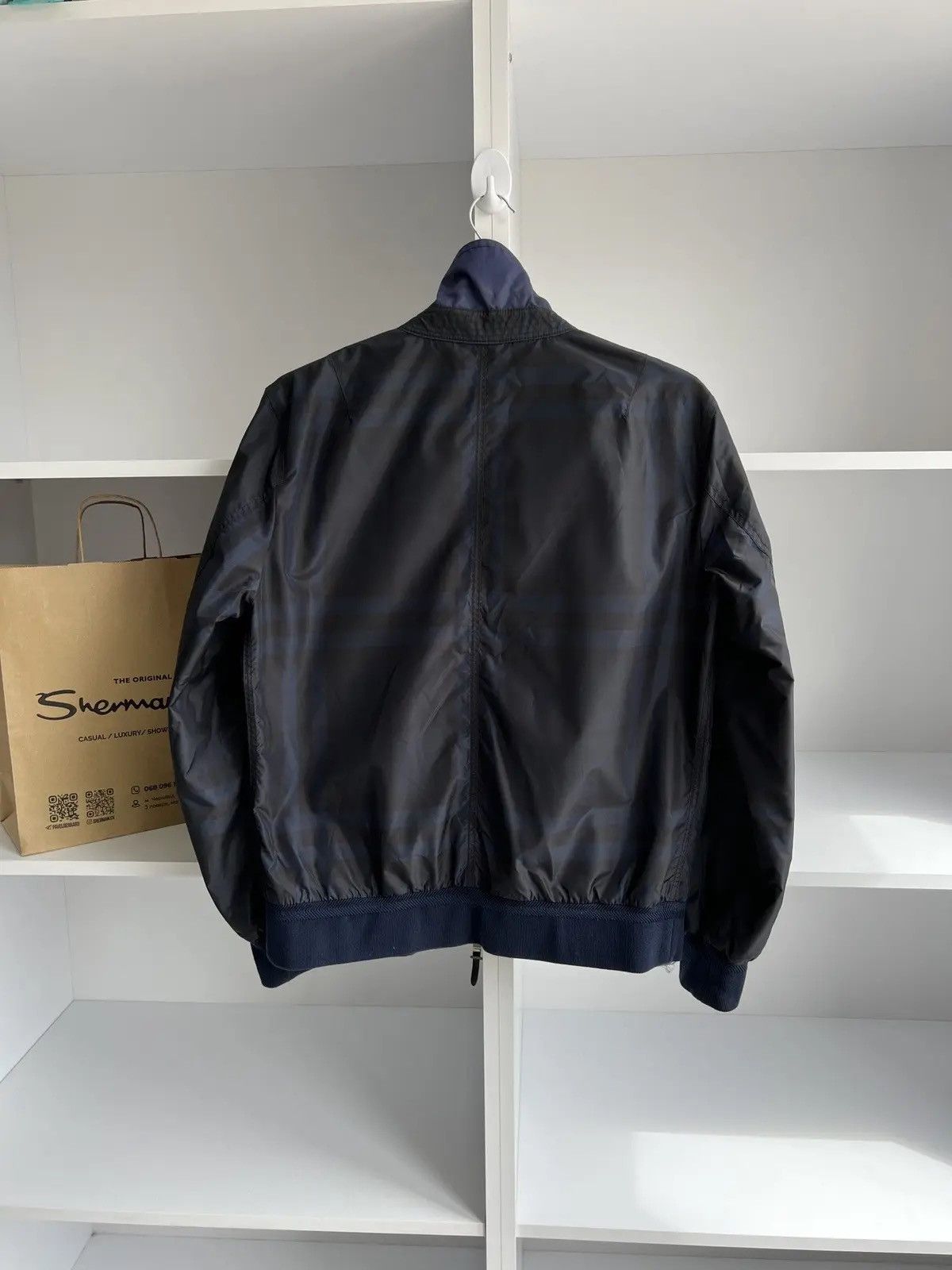 Burberry × Vintage Vintage Burberry Blue Plaid Reversible Double-Zipper Jacket Size US L / EU 52-54 / 3 - 6 Thumbnail