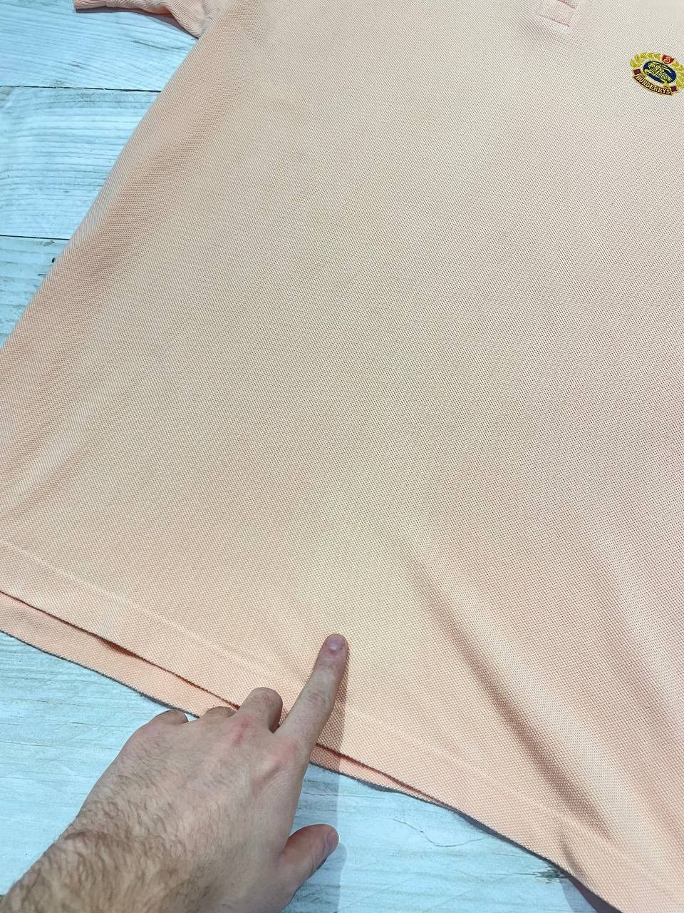 Burberry Vintage Burberrys Polo Shirt 90s Peach Size US XL / EU 56 / 4 - 8 Thumbnail