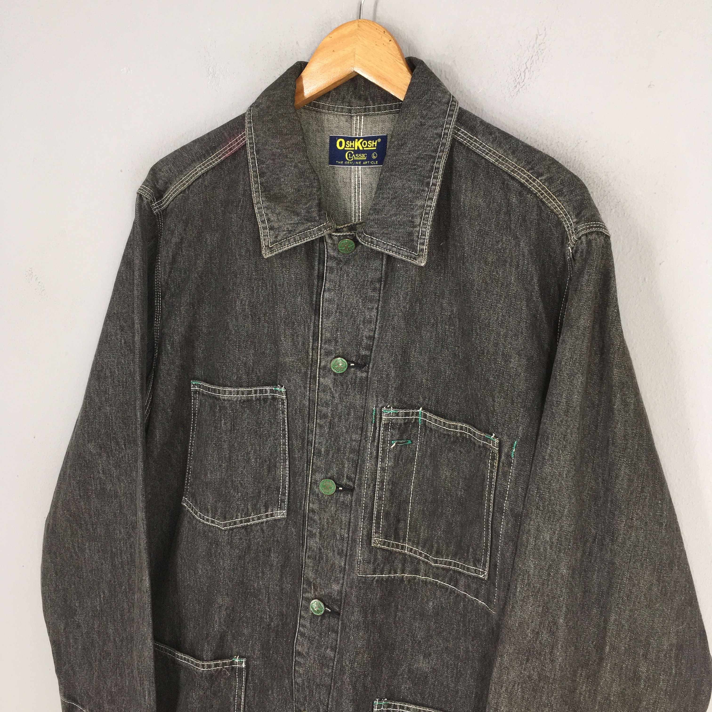 Oshkosh Vintage 1980s Osh Kosh Jeans Chore Labour Jacket Large Size US L / EU 52-54 / 3 - 4 Thumbnail