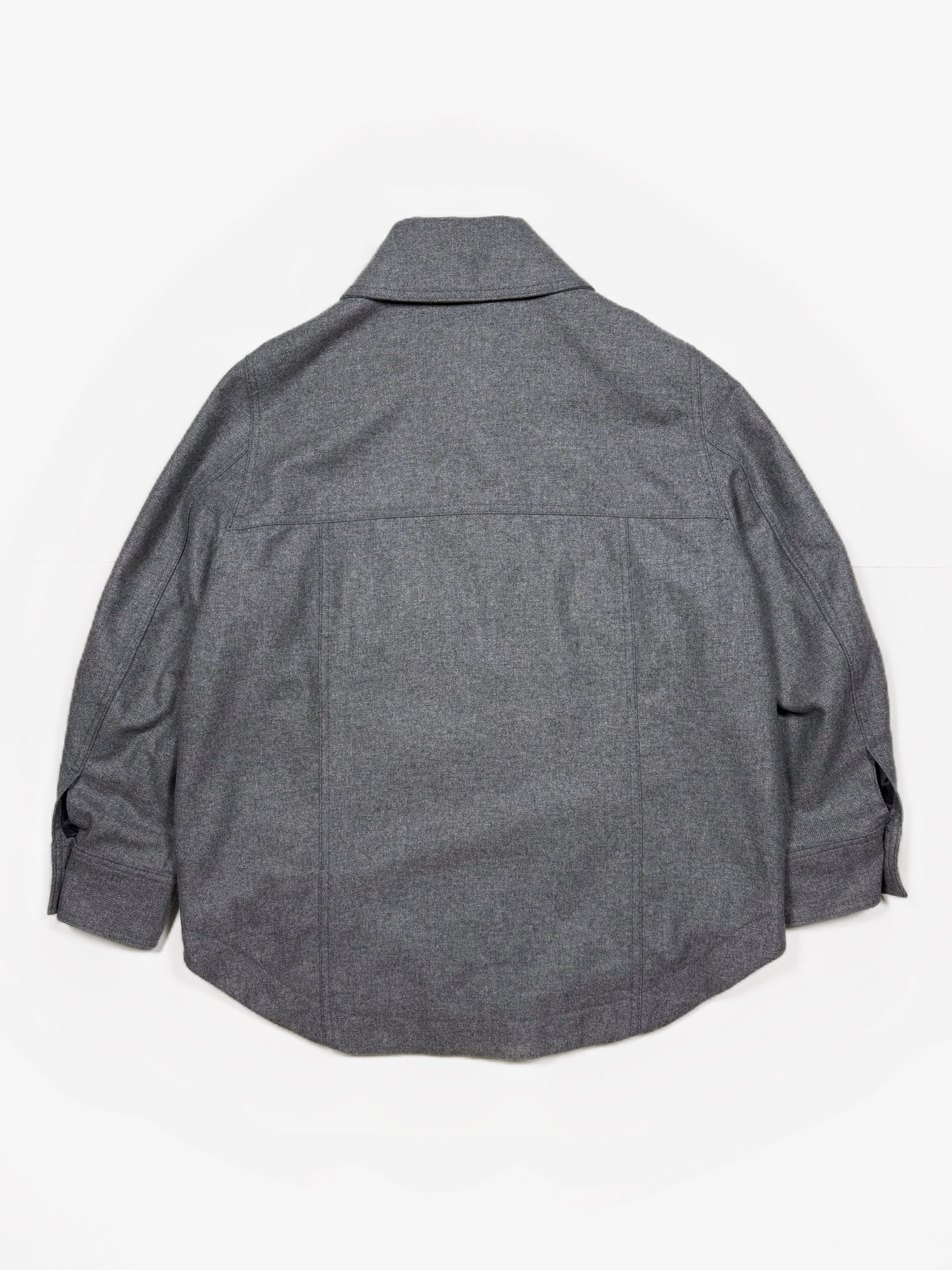 H&M H&m Х Manteco Wool Overshirt Gray (M) Size M / US 6-8 / IT 42-44 - 4 Thumbnail