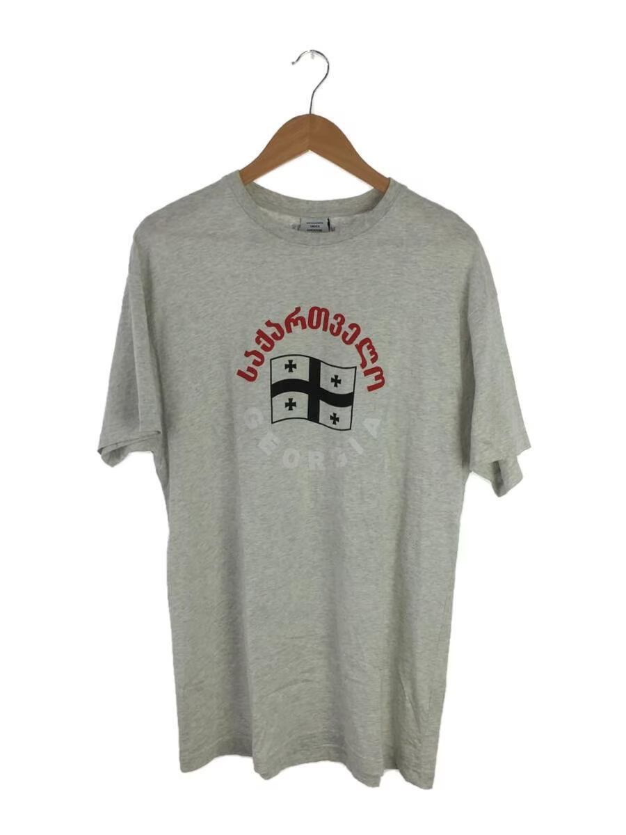 image of Vetements 2019 Georgian Flag Tee in Grey, Men's (Size Small)