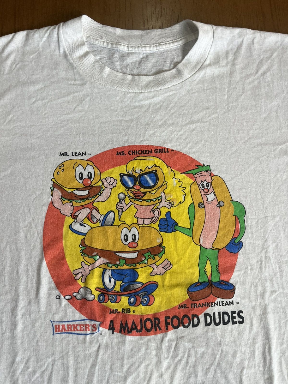 Junk Food Vintage HARKER’S 4 Major Food Dudes Charactor 90’s Tshirt Size US XL / EU 56 / 4 - 5 Thumbnail