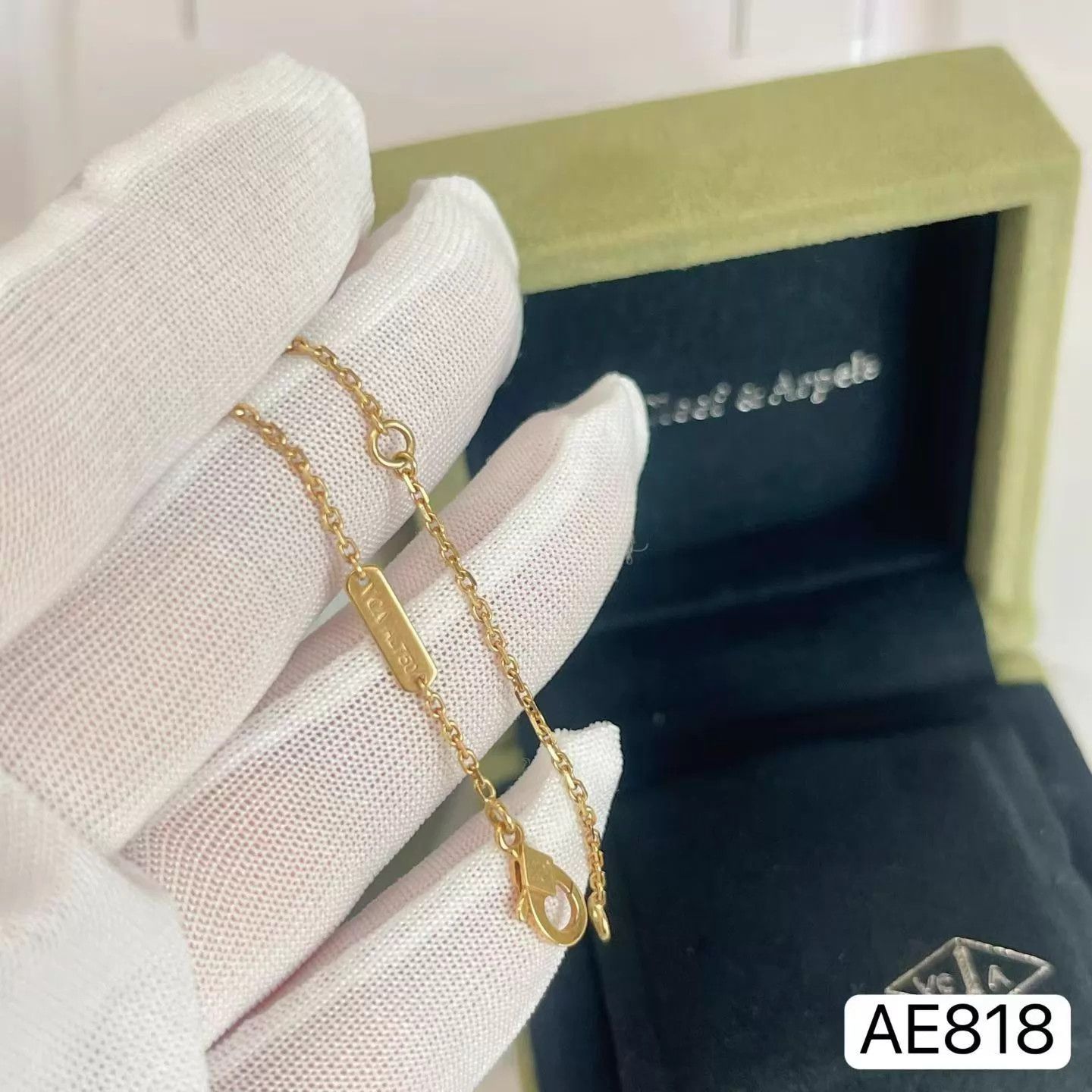 Van Cleef & Arpels VCA Alhambra Malachite RG 37-42cm Chain Full Set Size ONE SIZE - 7 Thumbnail