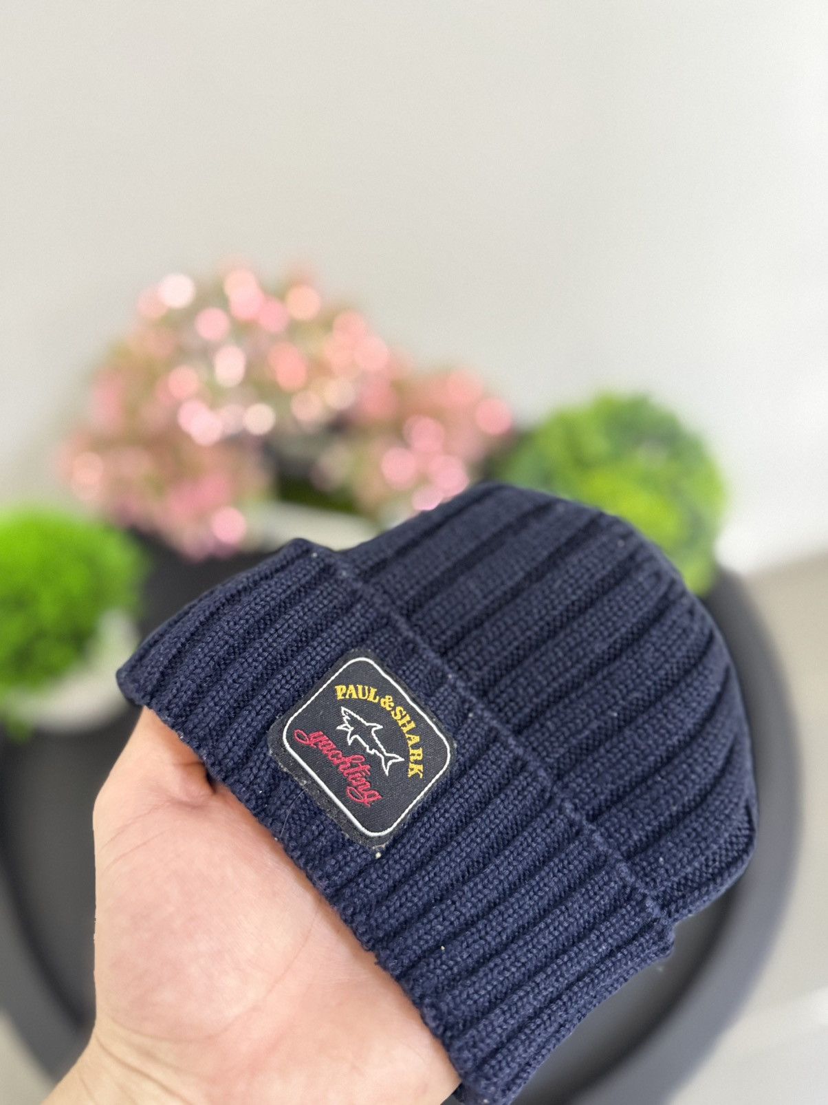Paul & Shark × Vintage Paul & Shark Beanie Hat Blue Vintage Size ONE SIZE - 3 Thumbnail