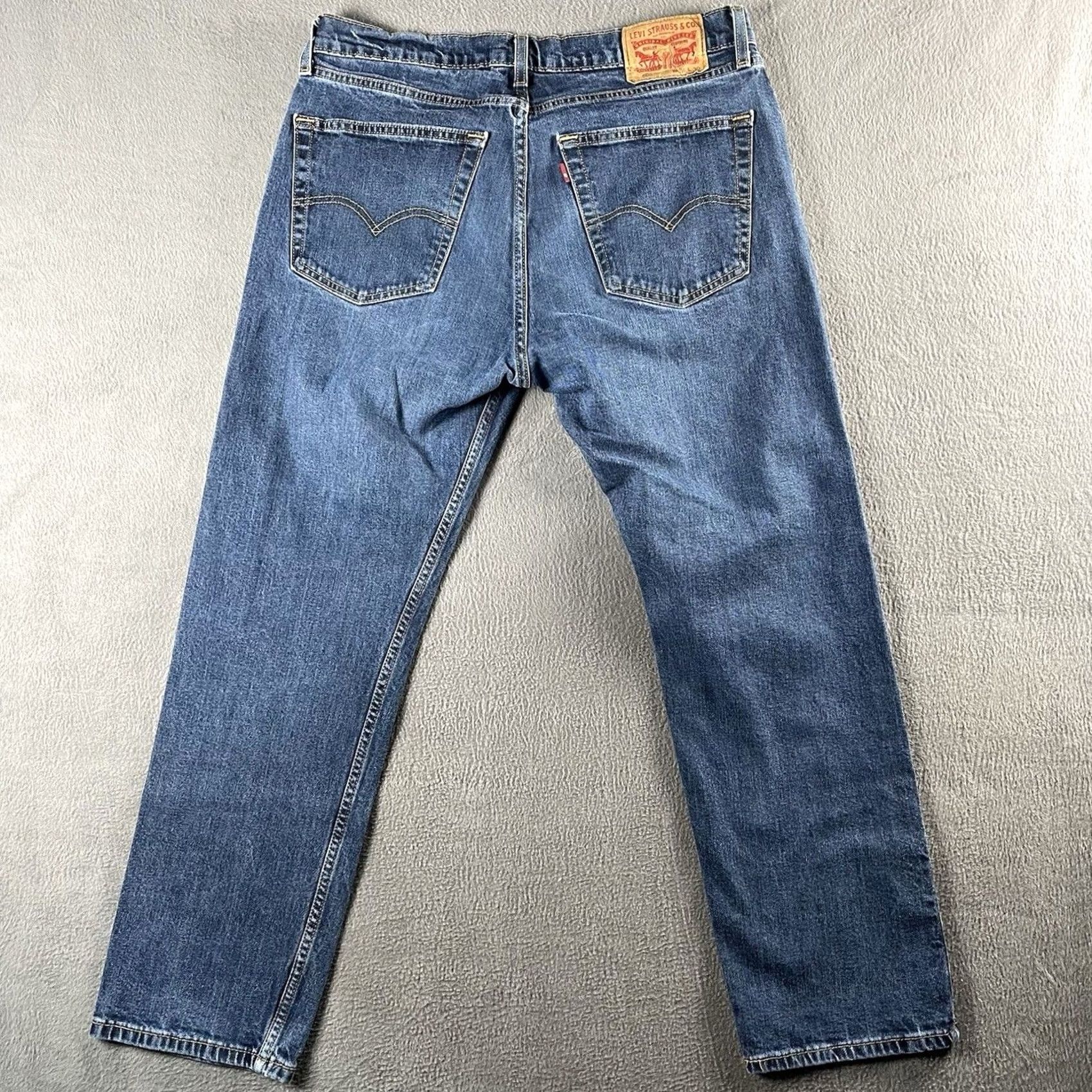Levi's LEVI'S 505 Jeans Denim Regular Fit Straight Leg 36x30 Men Blue Medium Wash Vintage: No Mens Pants Pocket 5-Pocket Design Size US 36 / EU 52 - 5 Thumbnail