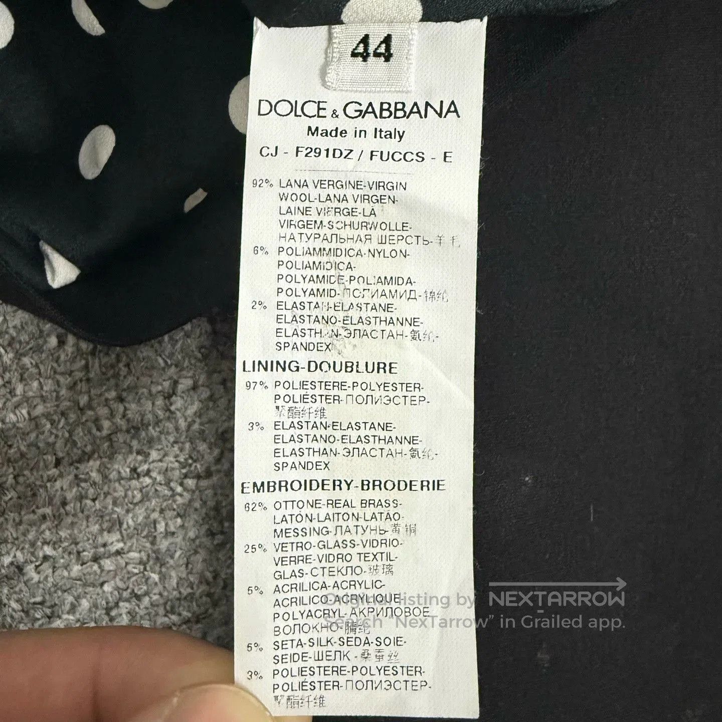 Dolce & Gabbana Dolce & Gabbana Bee Brooch Short Wool Blazer. Size M / US 6-8 / IT 42-44 - 7 Thumbnail