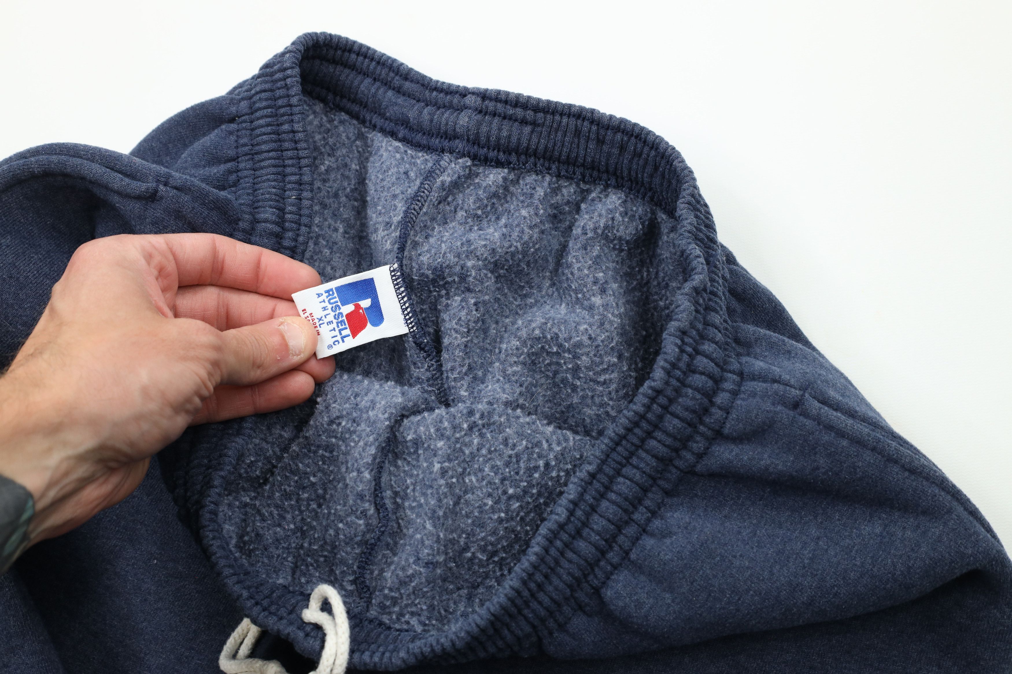 Russell Athletic × Vintage Vintage 90s Russell Athletic Cuffed Sweatpants Joggers Blue Size US 38 / EU 54 - 6 Thumbnail