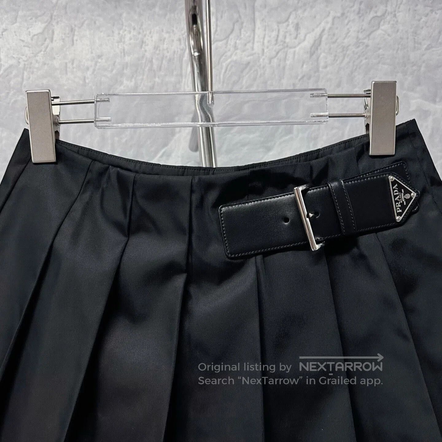 Prada prada black pleated mini skirt size 36. Size 25" / US 0 / IT 36 - 2 Thumbnail