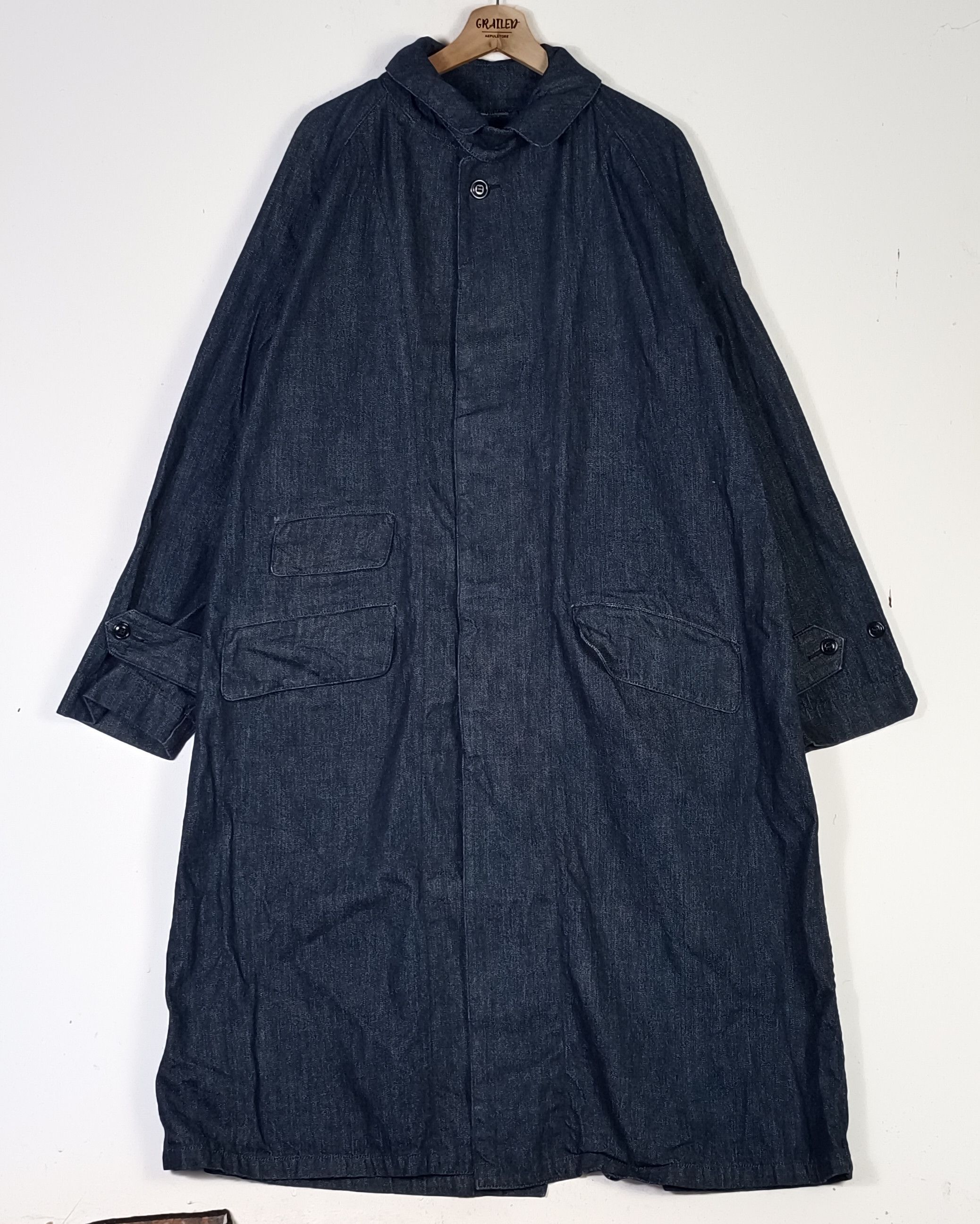 Evisu RARE🔥🔥 EVISU "Autumm Winter" Denim Long Jacket Size US XXL / EU 58 / 5 - 4 Thumbnail