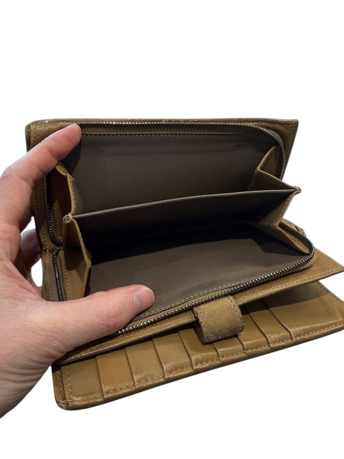 Bottega Veneta Bottega Veneta vintage quilted leather wallet beige Size ONE SIZE - 5 Thumbnail