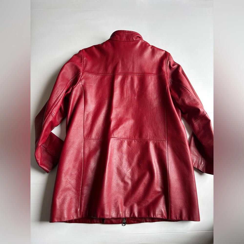 Danier Danier Red Soft Leather Coat Size M / US 6-8 / IT 42-44 - 2 Thumbnail