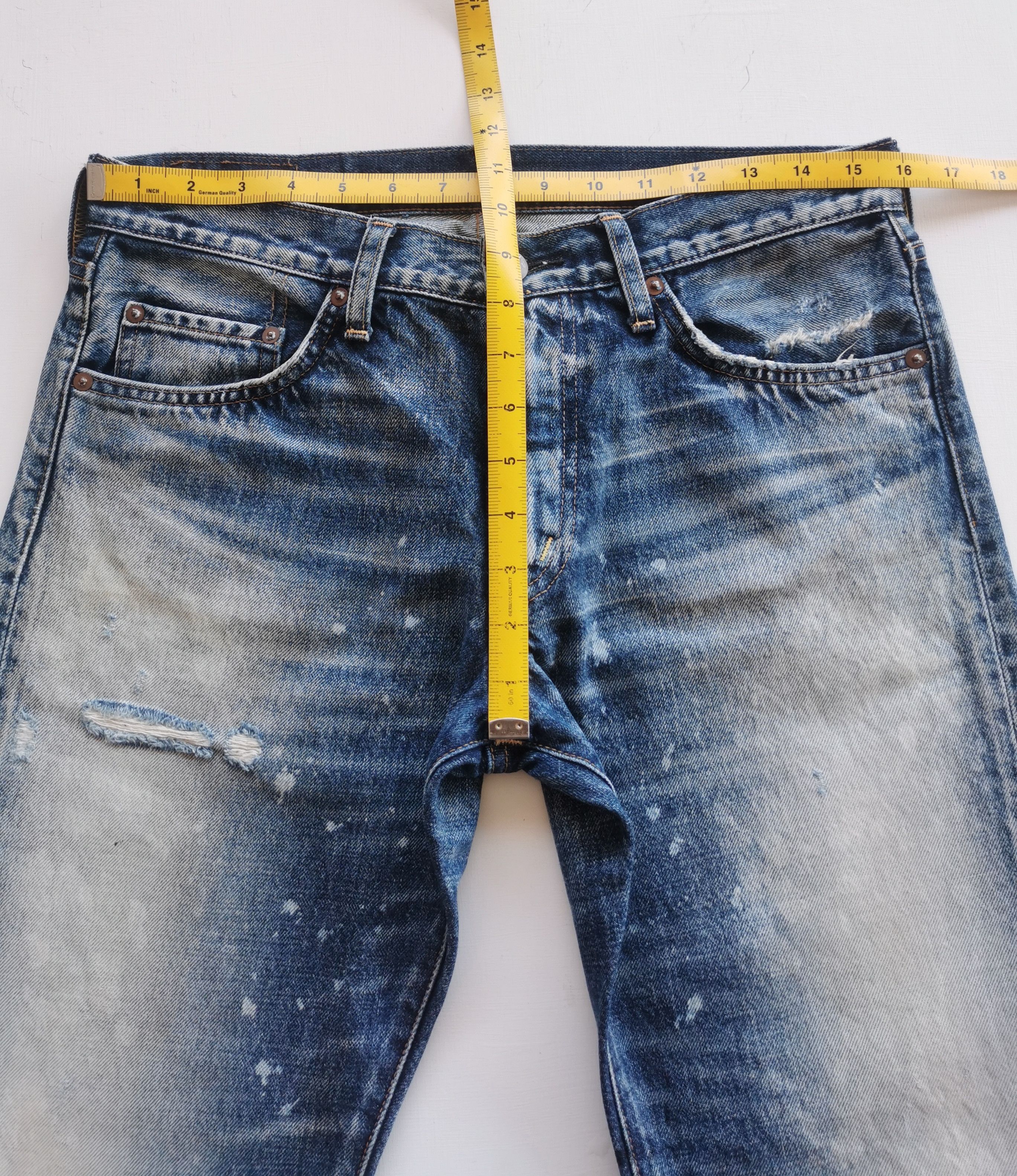 Kapital Distressed Denim Jeans Size US 31 - 3 Thumbnail