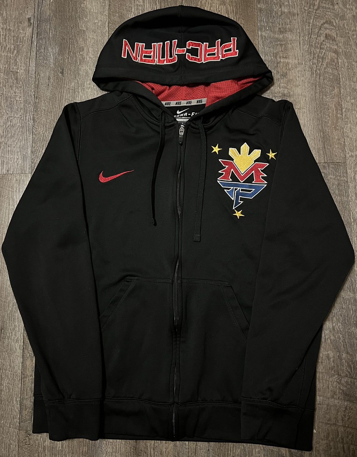 Nike Vintage Nike Manny Pacquiao Pac-Man Hoodie Track Jacket Size US M / EU 48-50 / 2 - 1 Thumbnail