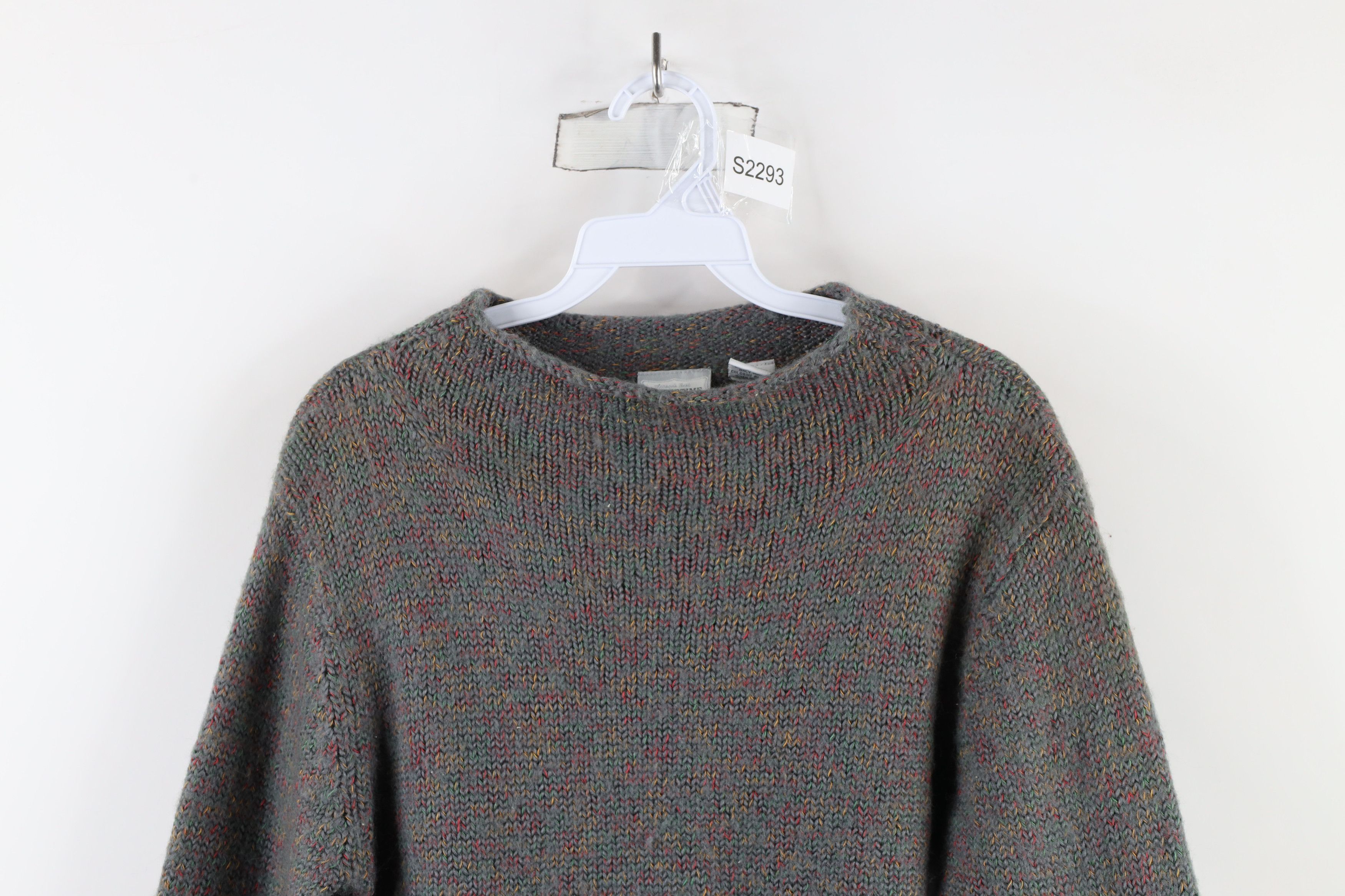 Vintage Vintage 90s Streetwear Marled Knit Rainbow Fleck Sweater Size L / US 10 / IT 46 - 2 Thumbnail