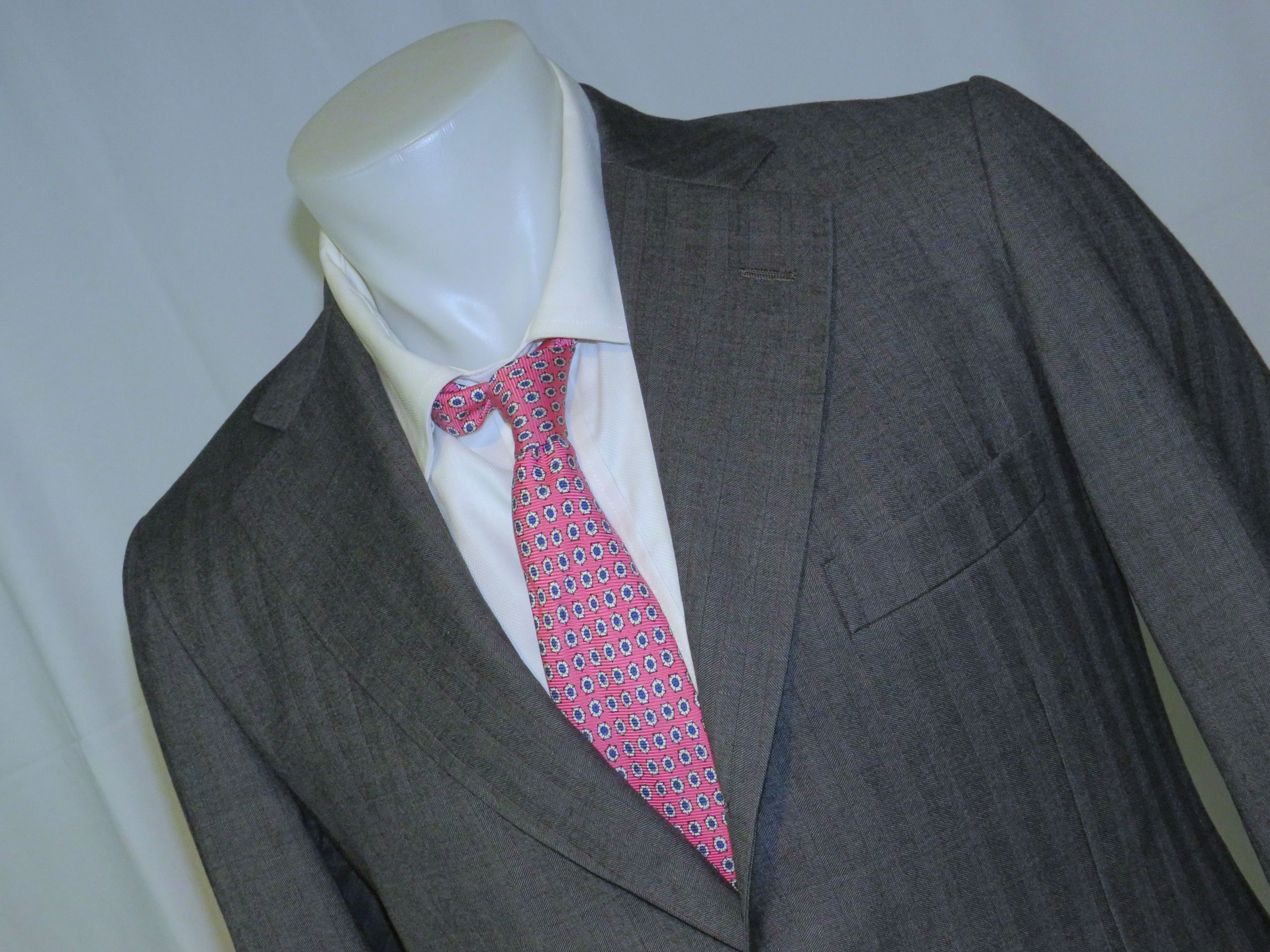 Other Sam Leung New York Gray Stripe Three Roll Two Suit 38S Size 38S - 6 Thumbnail