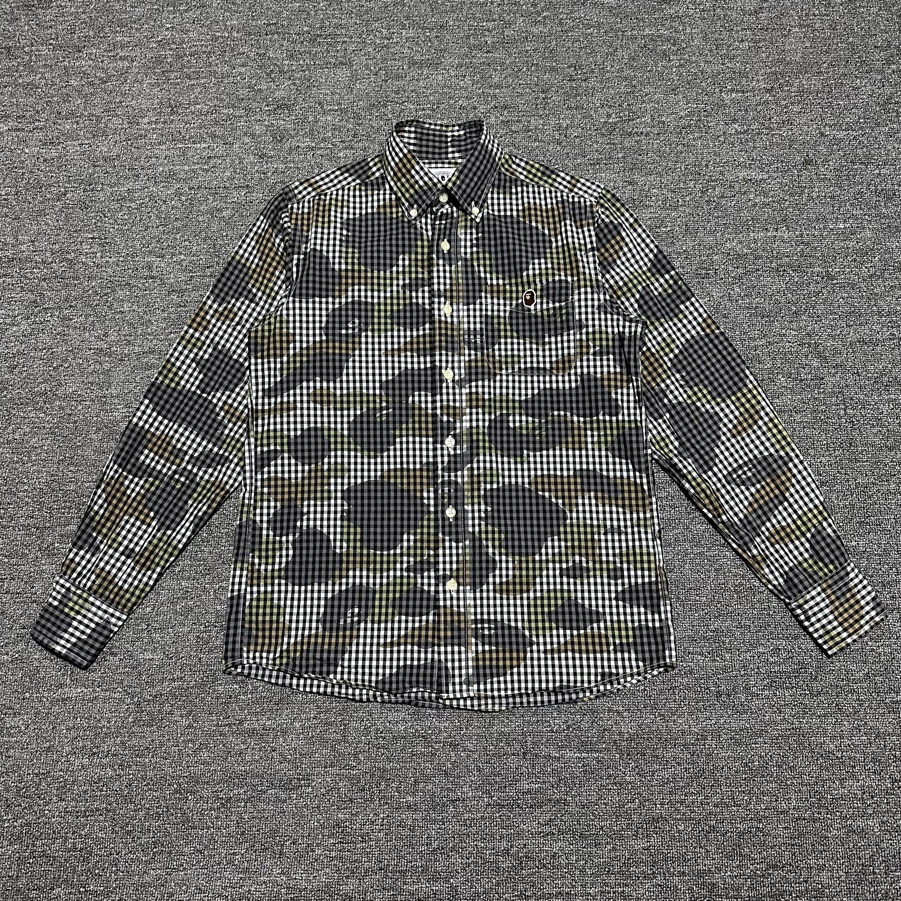 Bape Bape camo button up shirt Size US S / EU 44-46 / 1 - 1 Thumbnail