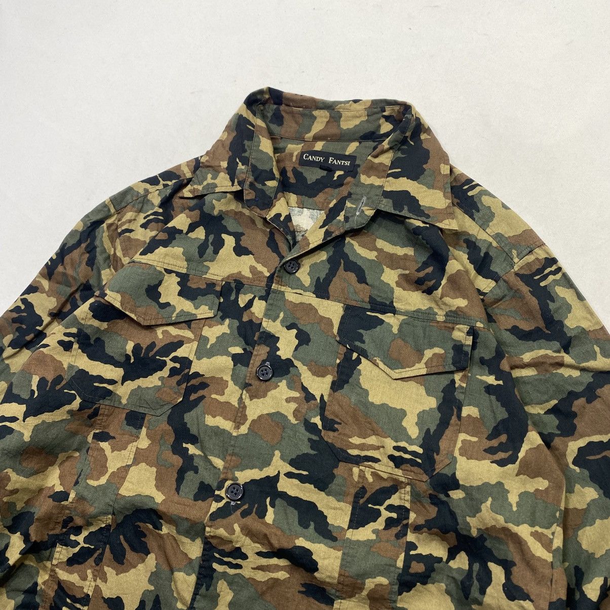 Japanese Brand Candy Fantsi Camouflage Army Button Up Shirt Size US M / EU 48-50 / 2 - 2 Thumbnail